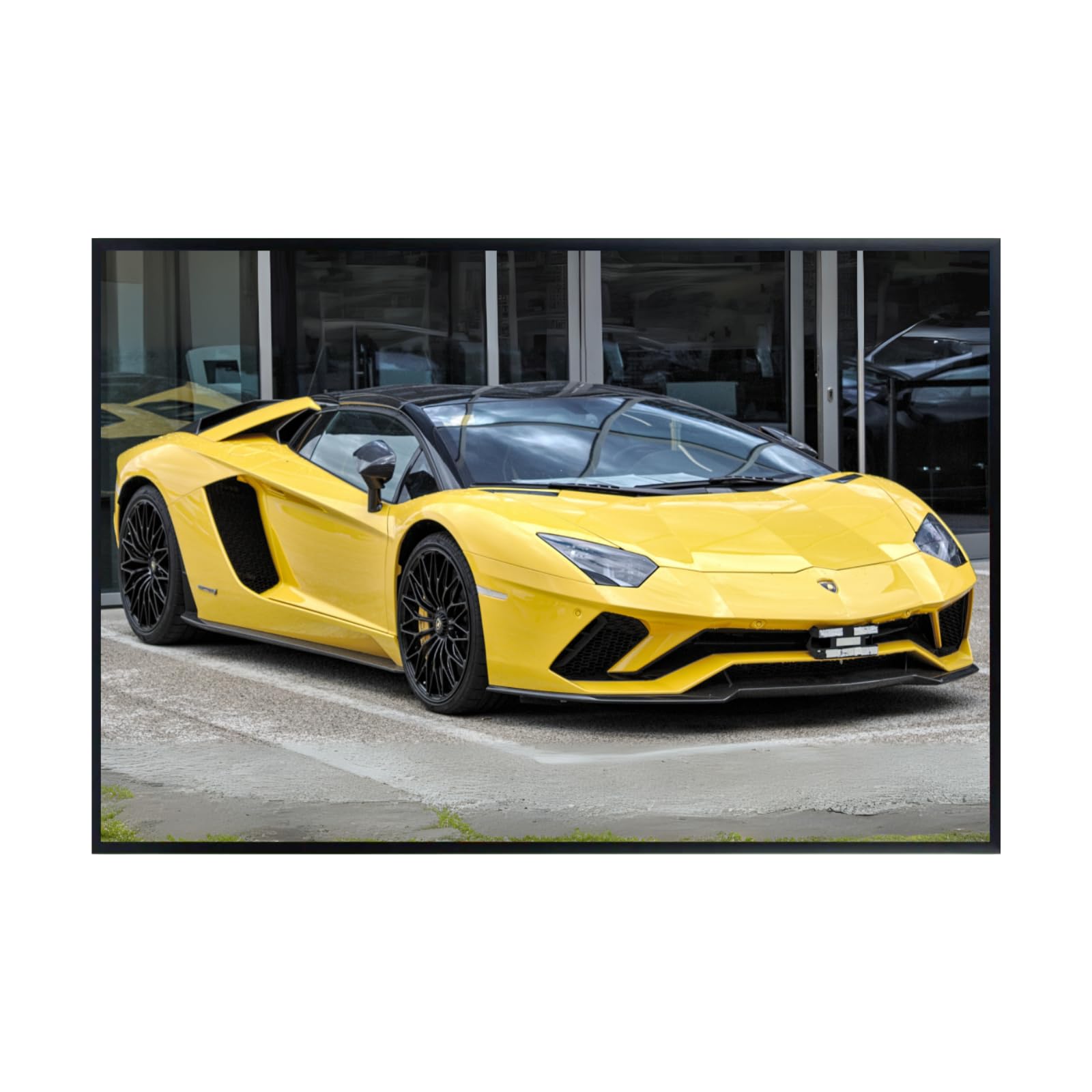 Blessed Posters Lamborghini Aventador Poster – Exotic Luxury Hypercar Wall Art Print for Garage Office Bedroom Living Room Décor – Automotive Gift