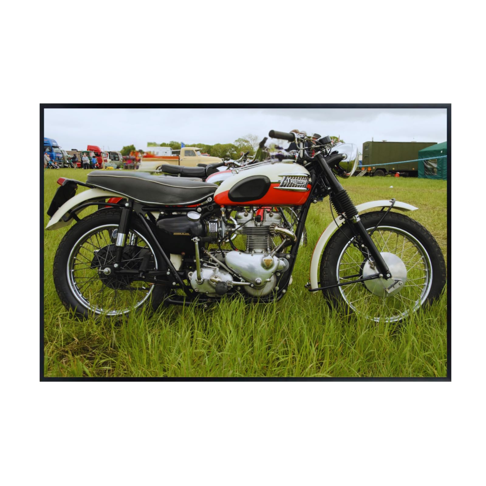 Triumph TR6 Trophy Motorcycle Poster – Classic Bike Wall Deco for Garage, Office, or Living Room