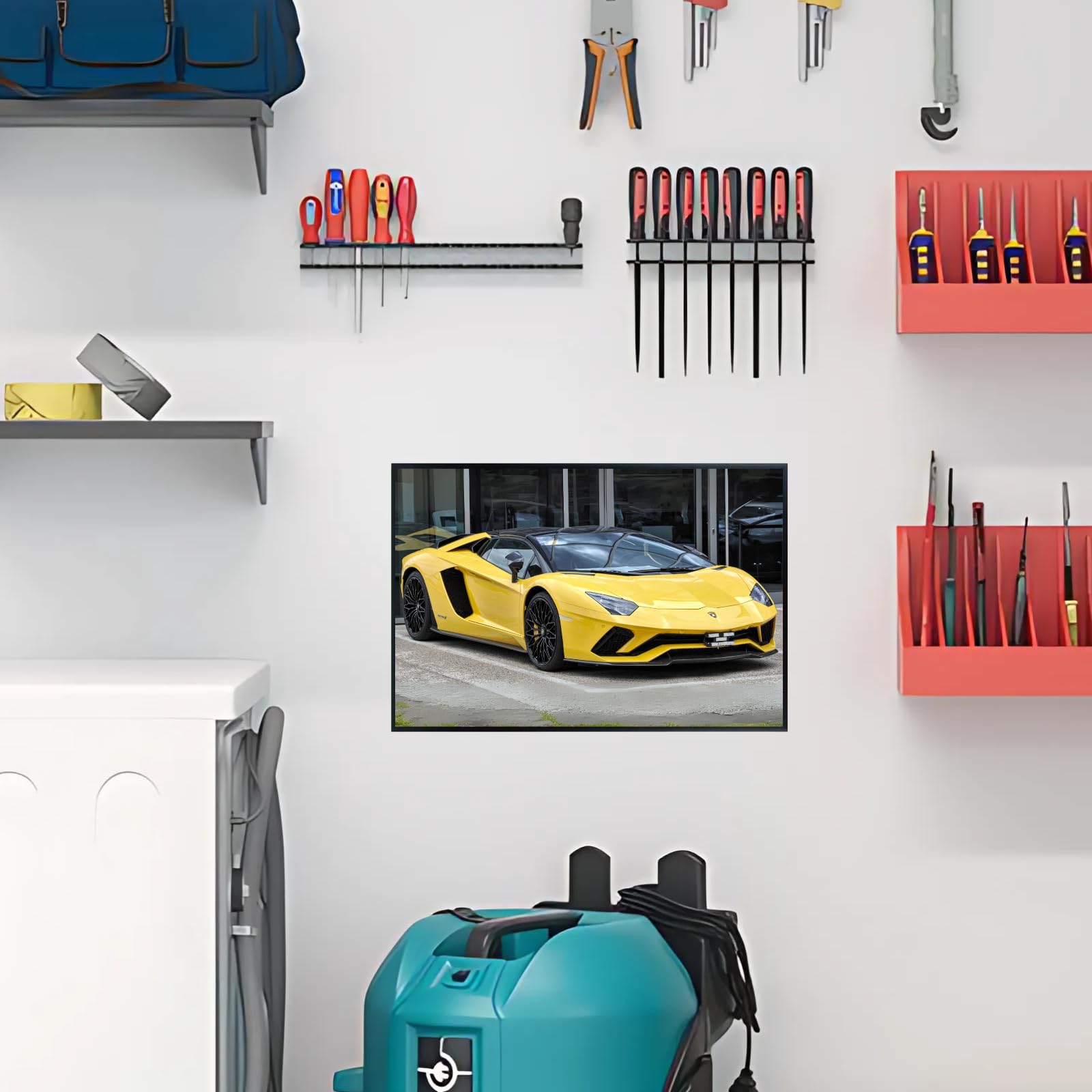 Blessed Posters Lamborghini Aventador Poster – Exotic Luxury Hypercar Wall Art Print for Garage Office Bedroom Living Room Décor – Automotive Gift