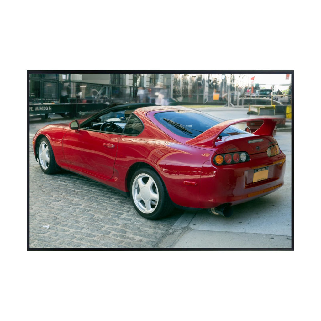 Blessed Posters Toyota Supra MK4 A80 Poster Iconic JDM Exotic Car Wall Art for Garage Office Bedroom Living Room Decor