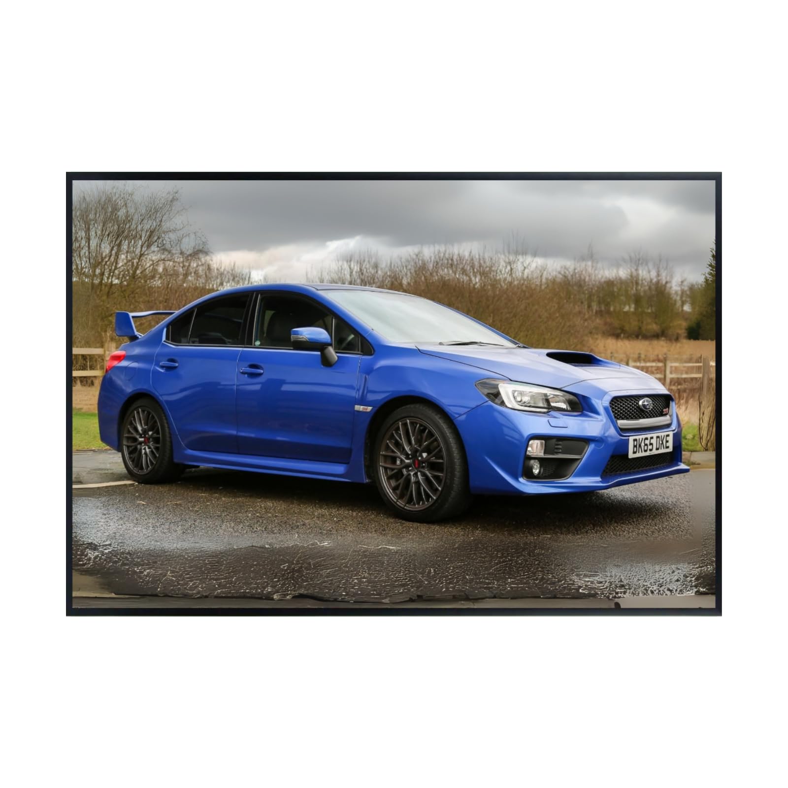 Blessed Posters Subaru WRX STI GD Wall Poster – Iconic JDM Rally Car Art for Garage Bedroom Office or Living Room – Vintage Japanese Auto Decor