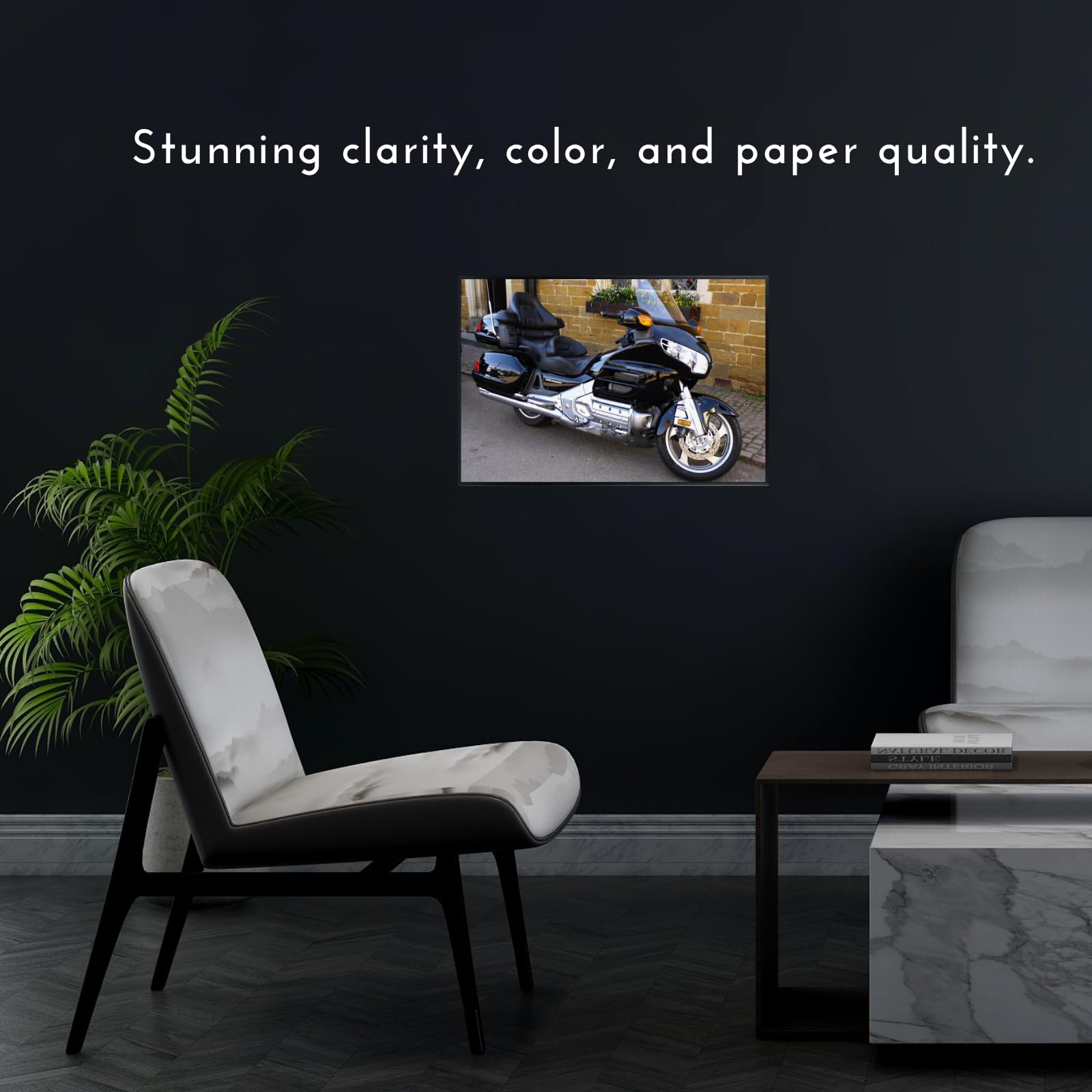 Gold Wing Poster - Motorcycle Wall Art for Garage, Office, or Home