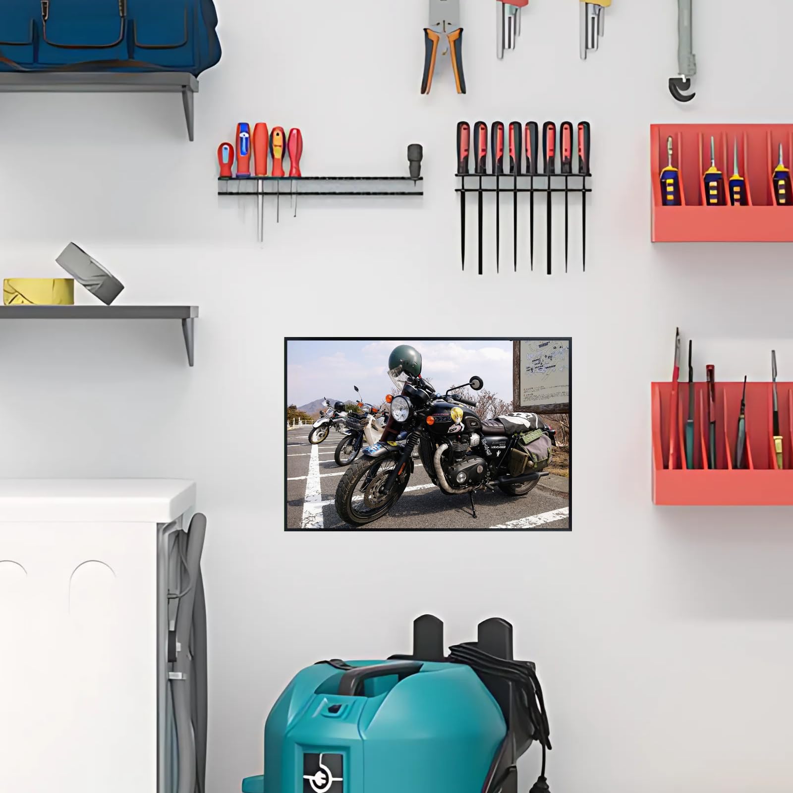 Triumph Bonneville T100 Wall Art – Vintage Motorcycle Poster for Garage, Office, or Man Cave
