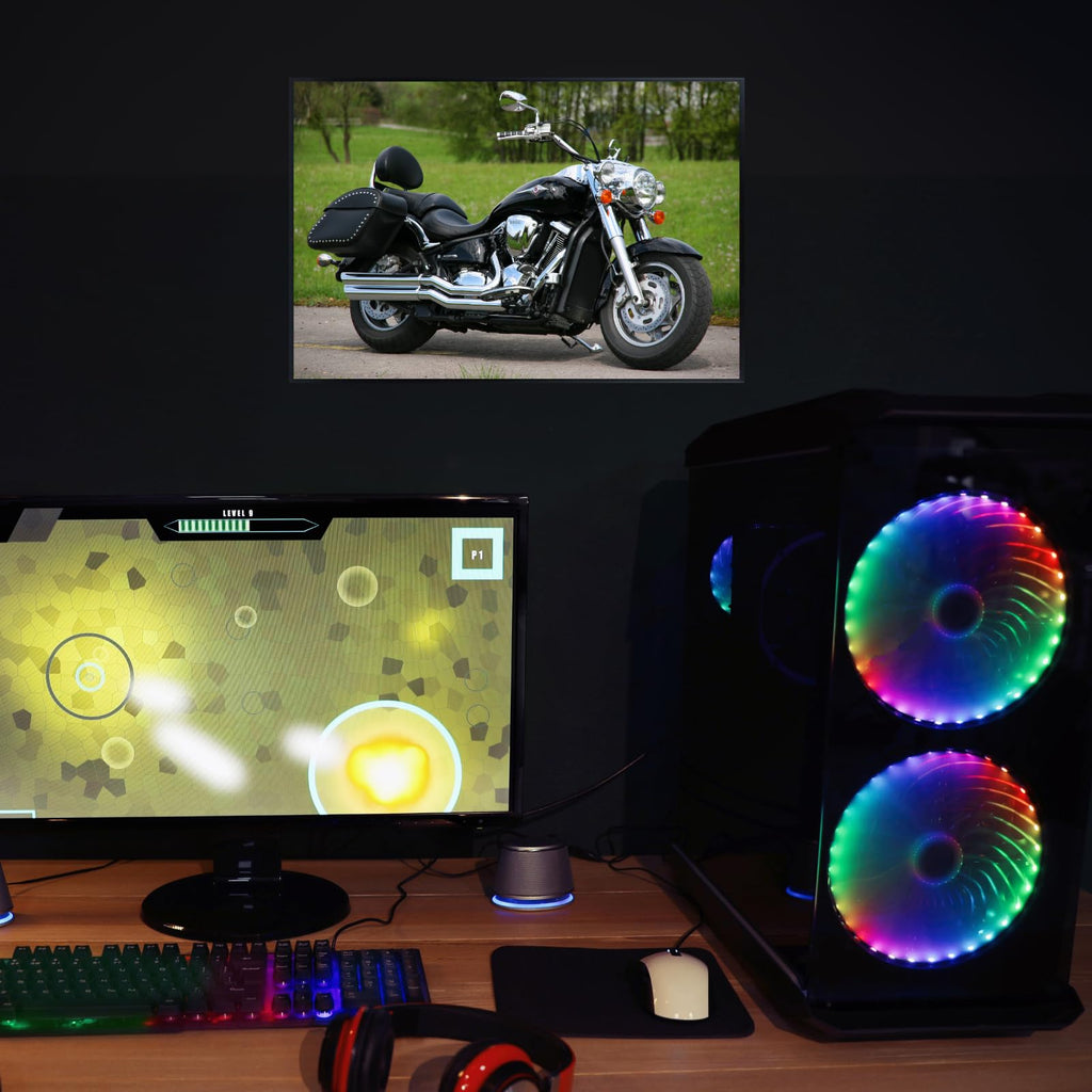 Kawasaki Vulcan S Motorcycle Poster - Cruiser Wall Art Print for Garage, Living Room or Garage