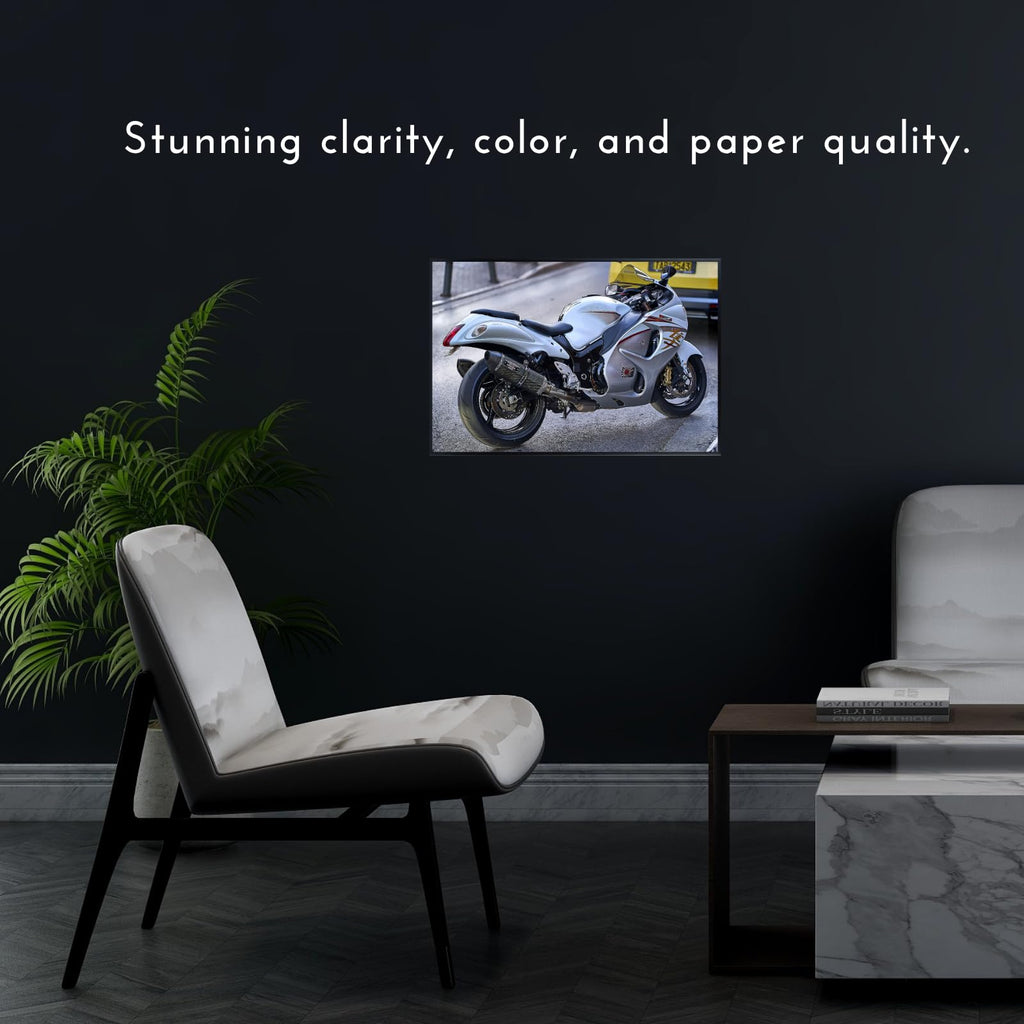 Suzuki Hayabusa Poster - Sport Motorcycle Wall Art for Garage, Office, or Home