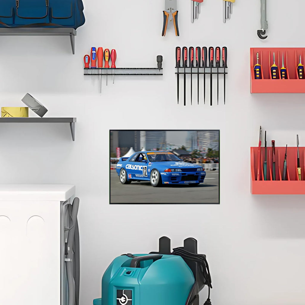 Blessed Posters GT-R Poster – Classic Japanese Sports Car Wall Art for Garage, Lounge, or Workspace – Collector-Grade Auto Decor