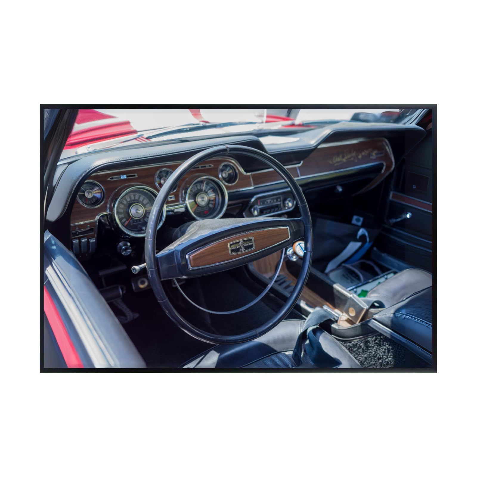 Blessed Posters Shelby Poster – Vintage Muscle Car Wall Art Print for Garage Bedroom Living Room Office Automotive Decor