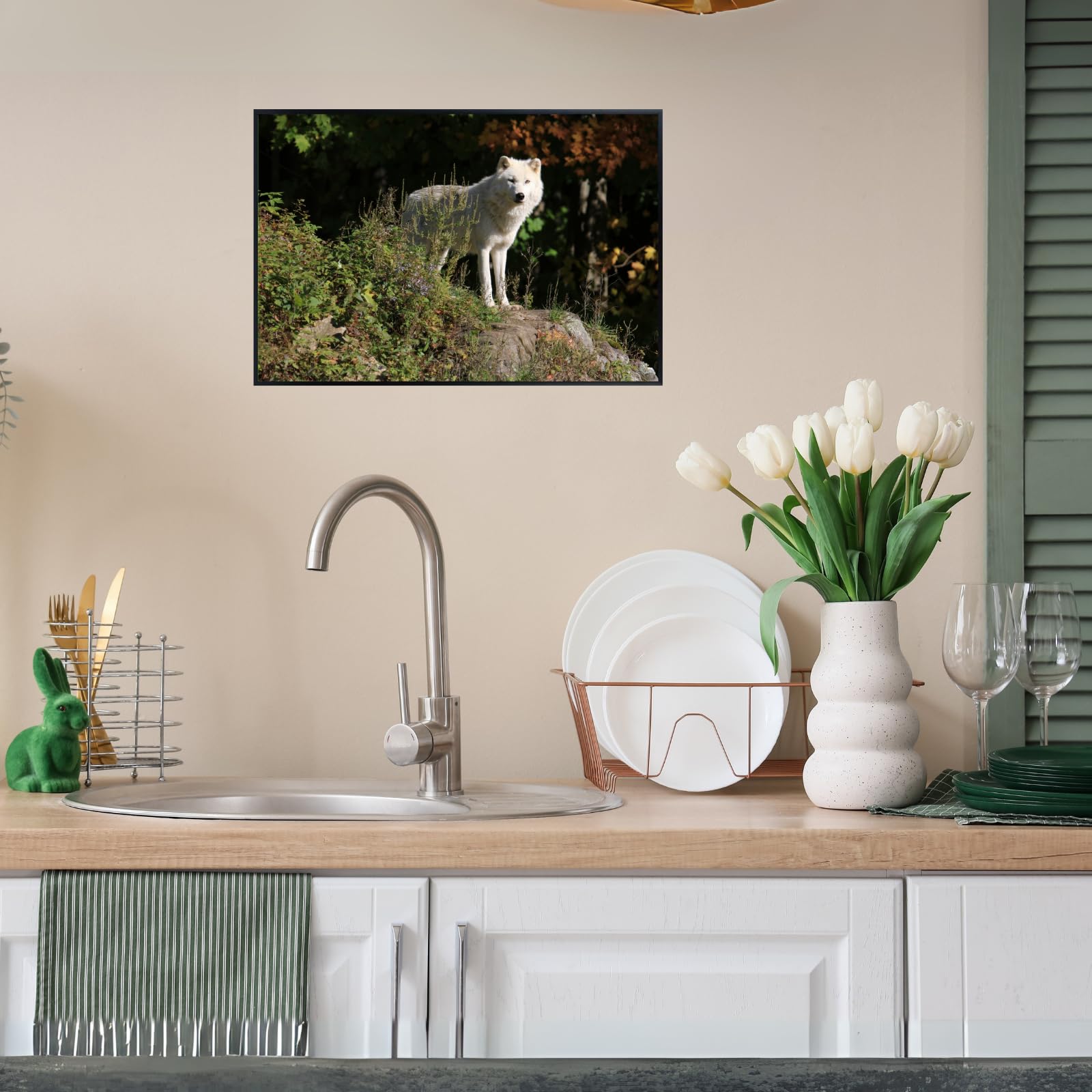 Canis Lupus Wolf Poster – Wildlife Wall Art Print for Living Room, Bedroom, Office, or Study Décor