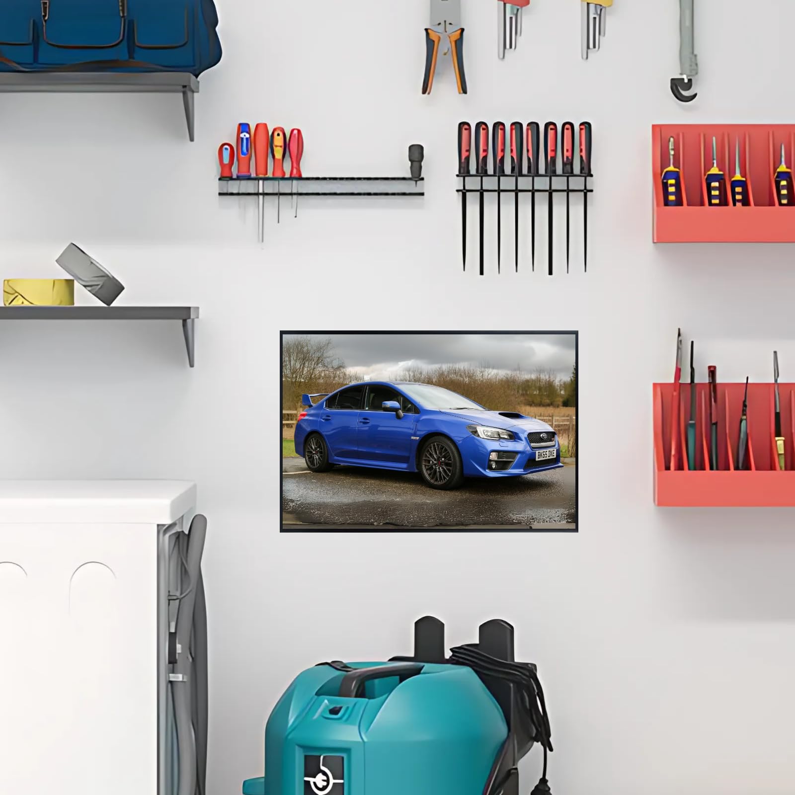 Blessed Posters Subaru WRX STI GD Wall Poster – Iconic JDM Rally Car Art for Garage Bedroom Office or Living Room – Vintage Japanese Auto Decor