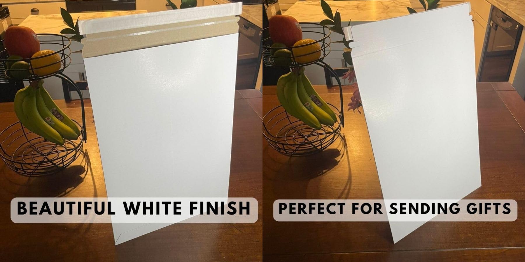 White Rigid Mailers – Stay Flat Envelopes for Posters, Artwork, Calendars, Scrapbooks – 5-Pack Protective Shipping Packaging