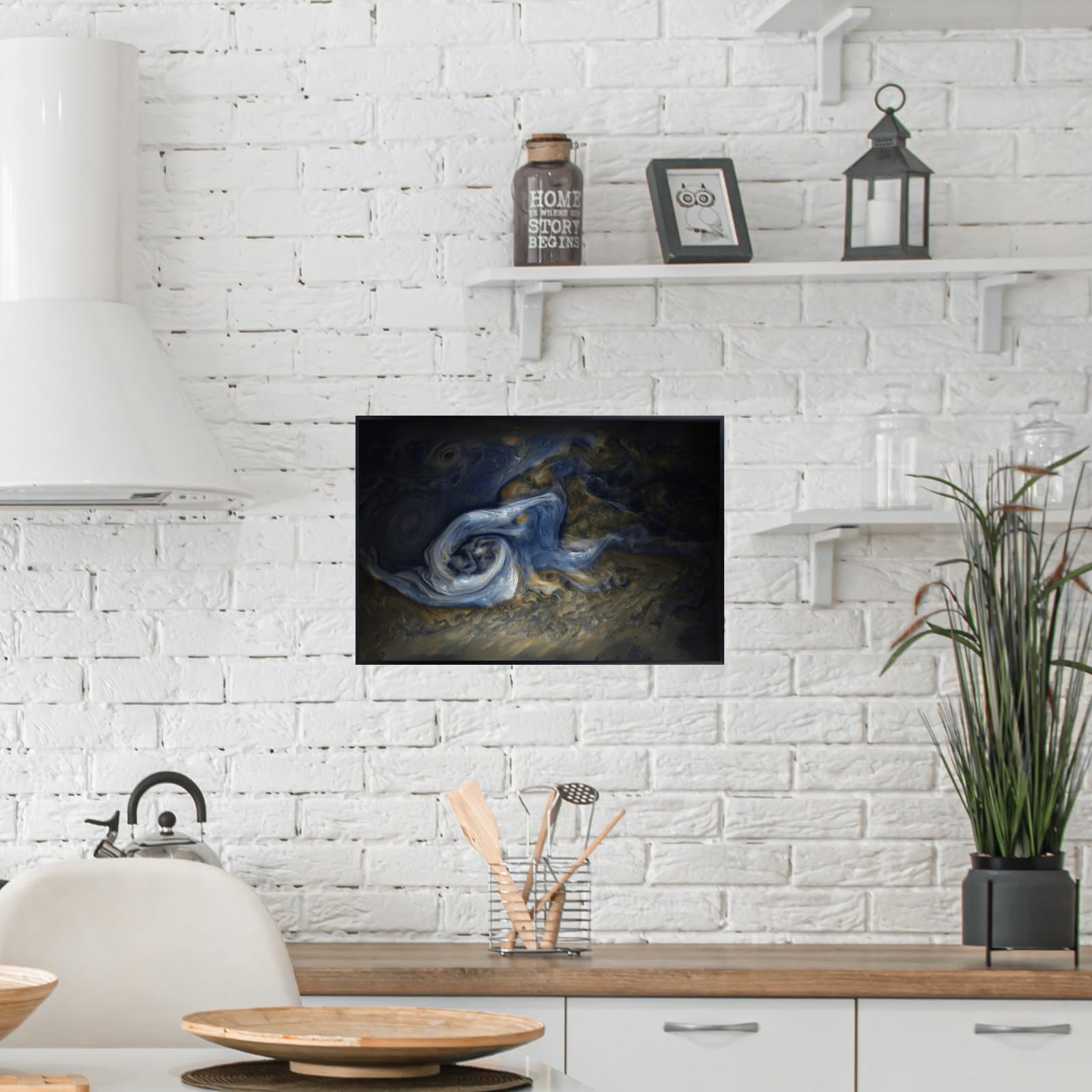 Blessed Posters Jovian Tempest Poster – Jupiter Storm Wall Art Print for Bedroom, Living Room, Office, or Home Decor – Space Astronomy Photography Artwork