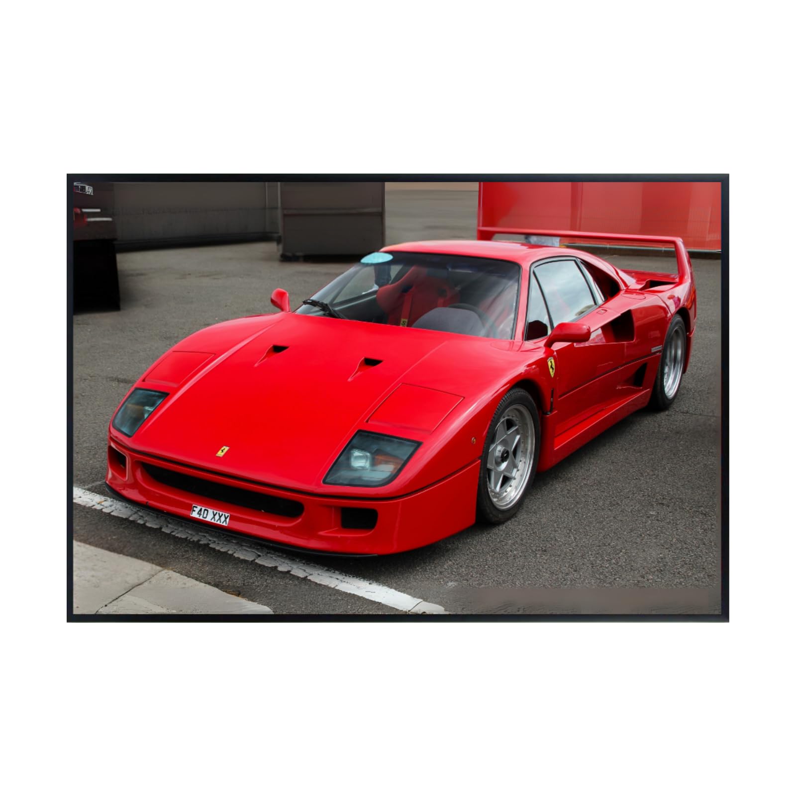 Blessed Posters Ferrari F40 Poster Luxury Supercar Wall Art Automotive Print Garage Office Home Decor