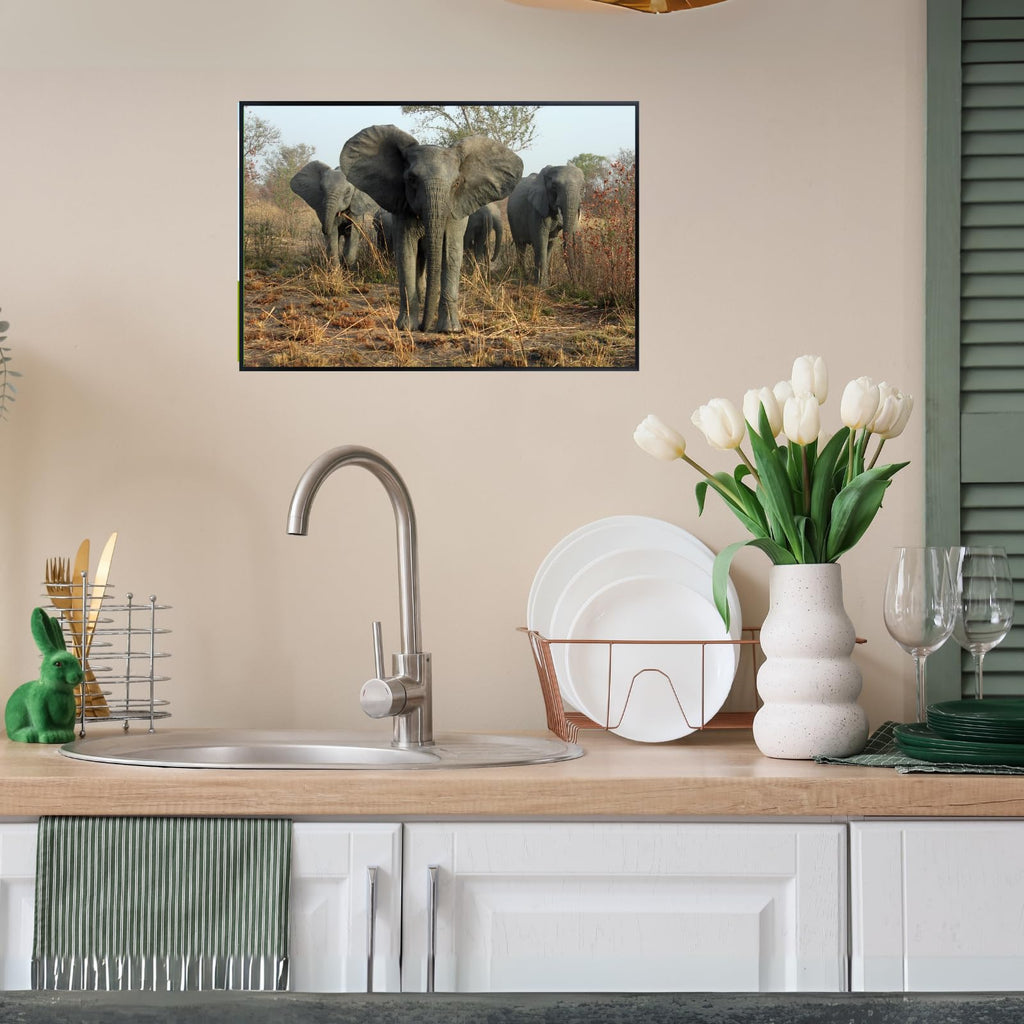 Elephant Poster – African Wildlife Wall Art Print – Safari Animal Decor for Living Room, Bedroom, Office, or Kids Room – Gift for Nature and Animal Lovers