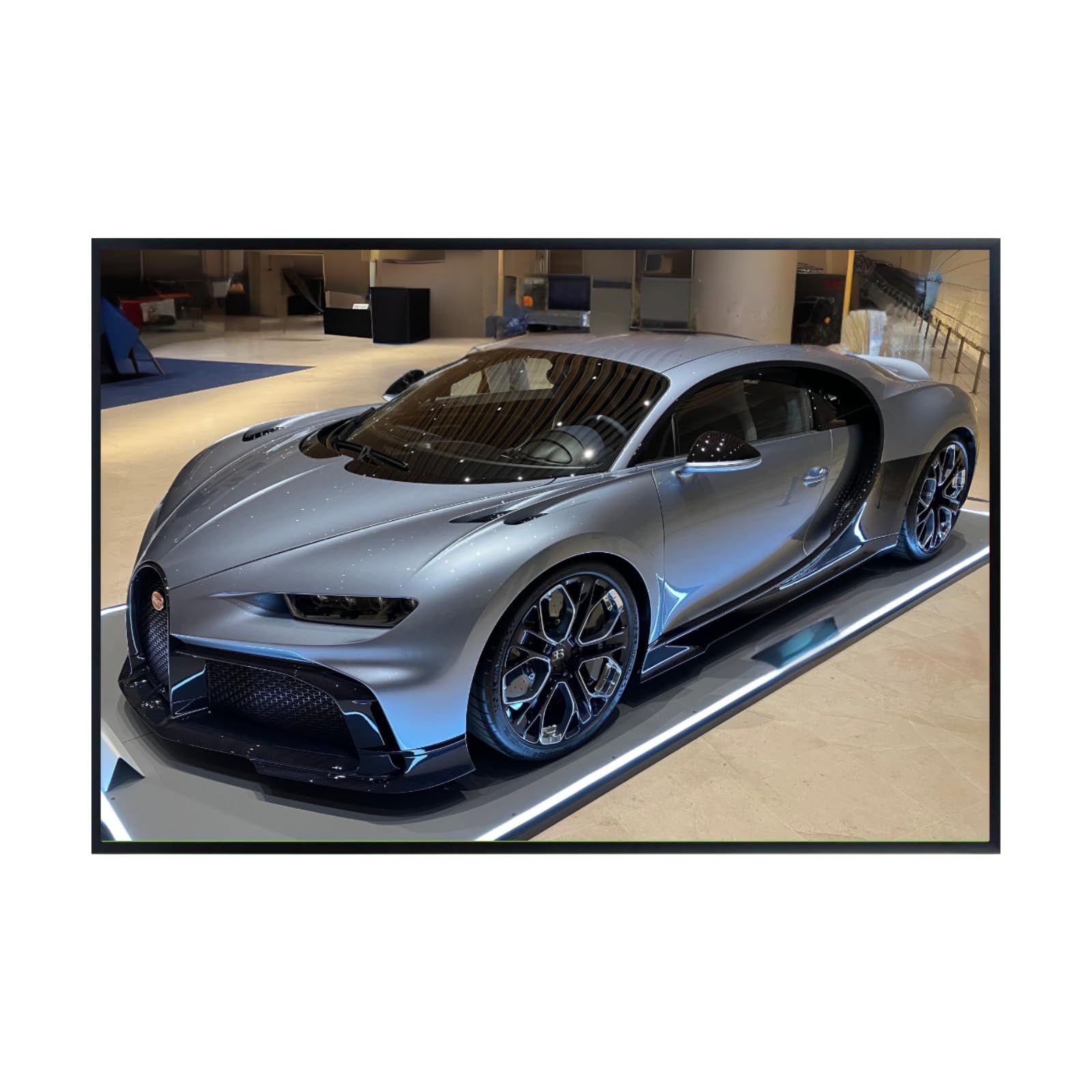 Blessed Posters Bugatti Chiron Wall Art – Luxury Supercar Poster for Garage, Office, Bedroom, or Living Room – Modern Hypercar Print – Automotive Decor Gift for Car Enthusiasts