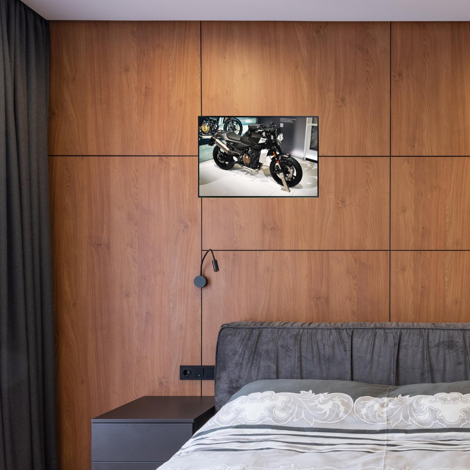 Husqvarna Svartpilen Motorcycle Poster - Cafe Racer Sportbike Wall Deco for Garage, Living Room or Office