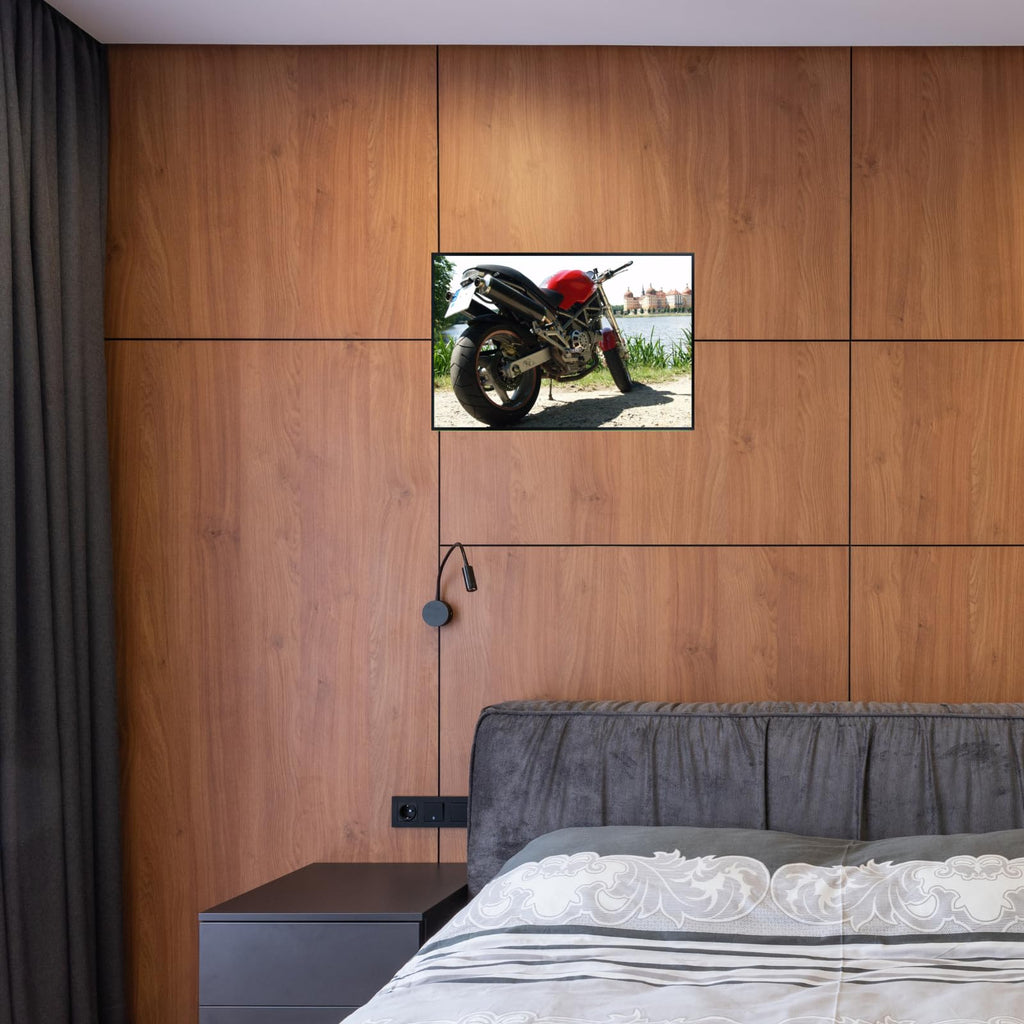 Ducati Monster Motorcycle Poster - Motor Bike Wall Decor for Garage, Office, or Man Cave