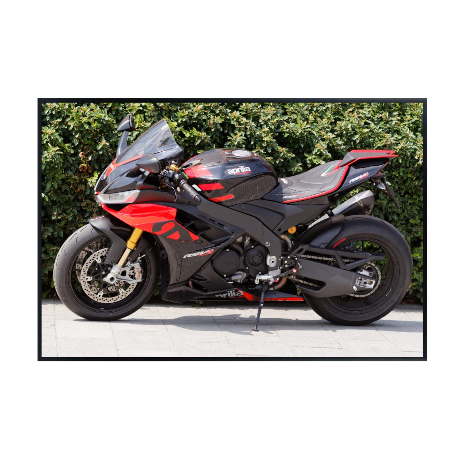 Aprilia RSV4 Motorbike Poster - Sportbike Wall Art Decor for Garage, Office, or Rider Spaces