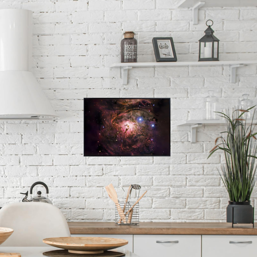 Blessed Posters Lagoon Nebula Poster – Space Galaxy Wall Art Print – Astronomy Photography for Bedroom Living Room Home Office Decor