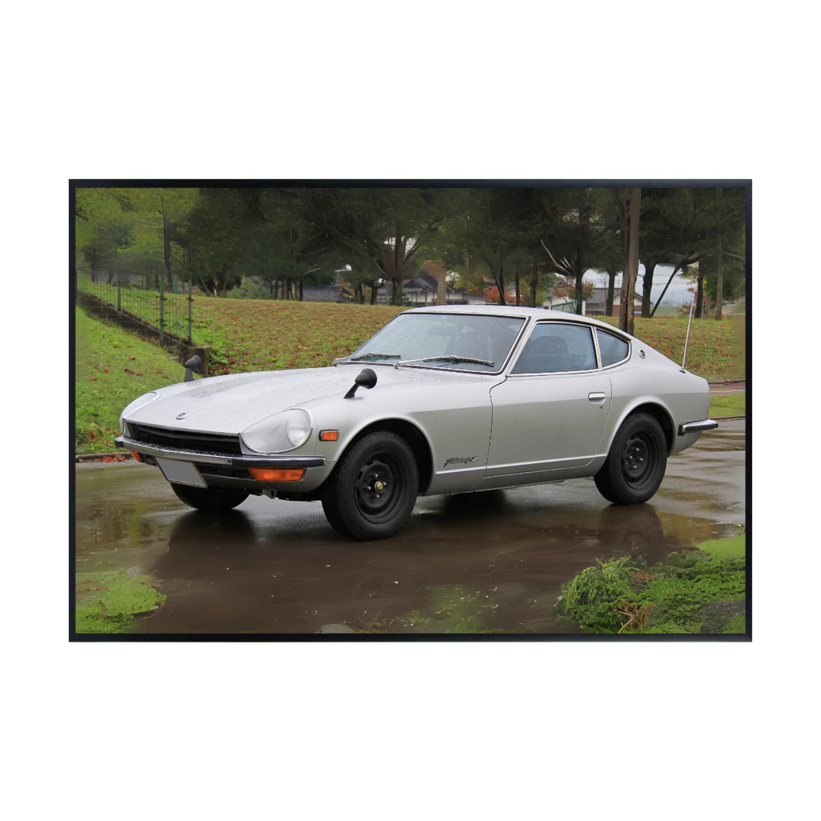 Blessed Posters Datsun 240Z Collector Poster – Legendary Japanese Coupe Wall Art for Garage Studio or Living Space – Vintage JDM Decor Piece