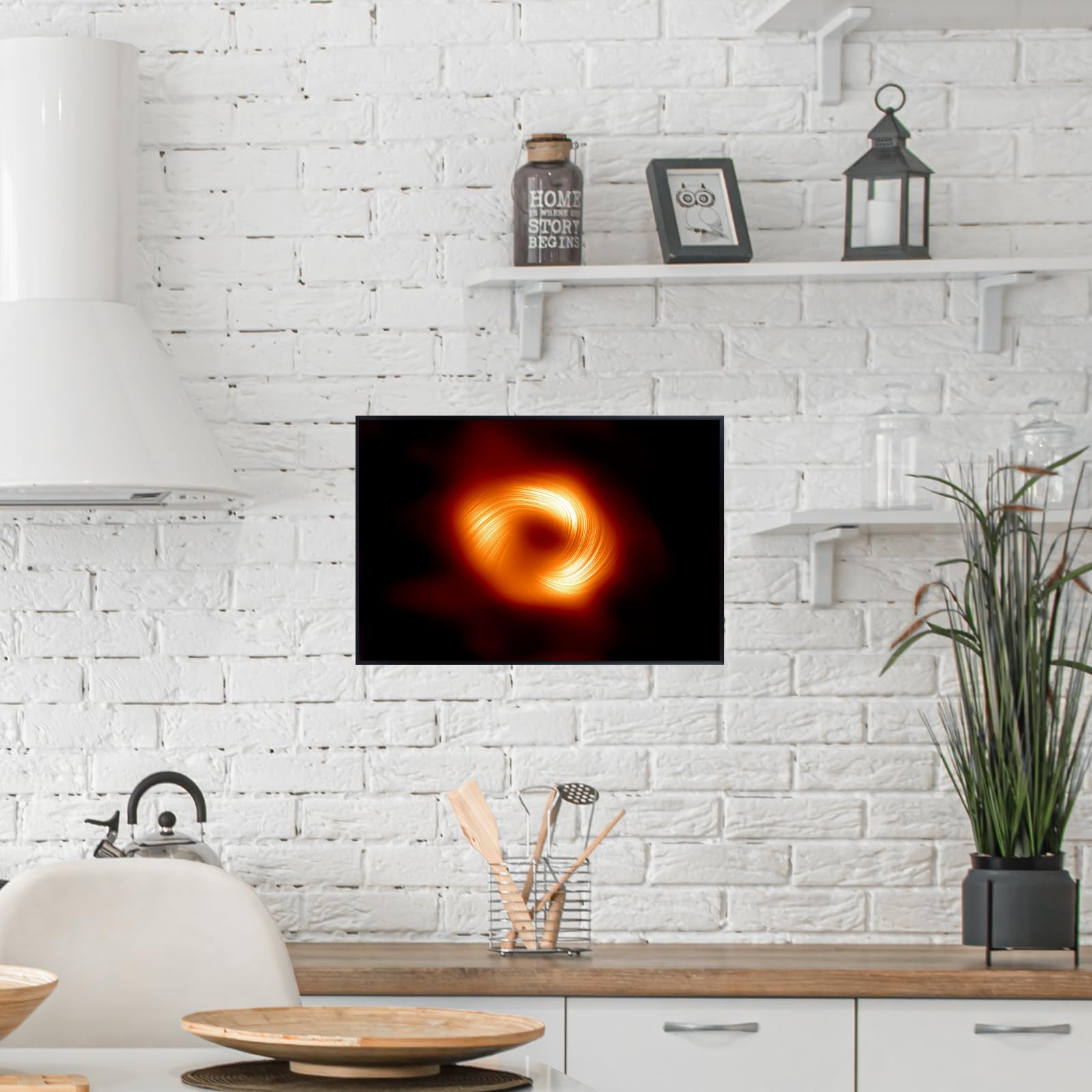 Blessed Posters Milky Way Supermassive Black Hole Wall Art – Galaxy Night Sky Astronomy Poster Space Photography Print for Bedroom Living Room Home Office Decor