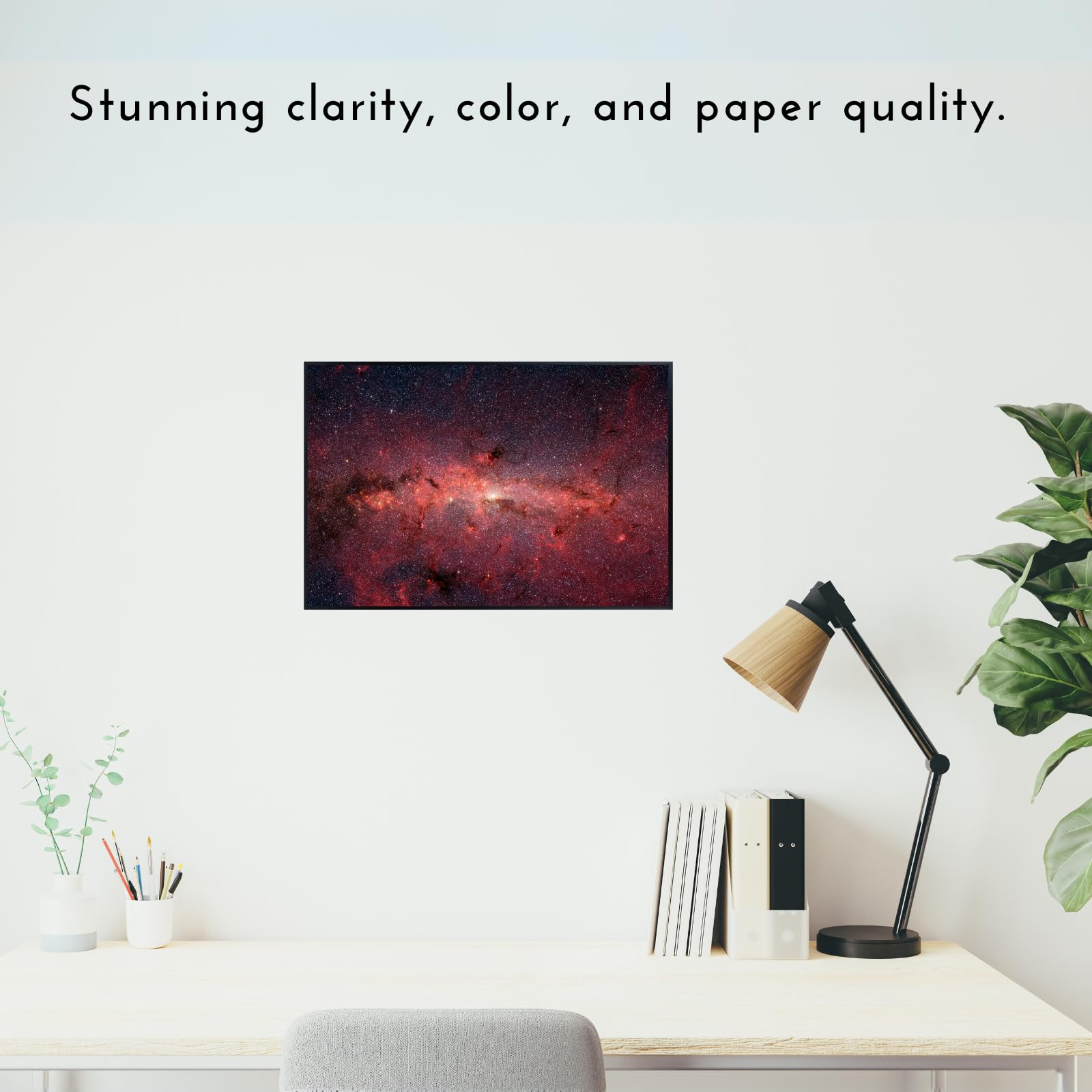 Blessed Posters Milky Way Wall Art – Galaxy Night Sky Astronomy Print Space Photography Poster for Bedroom Living Room Home Office Decor