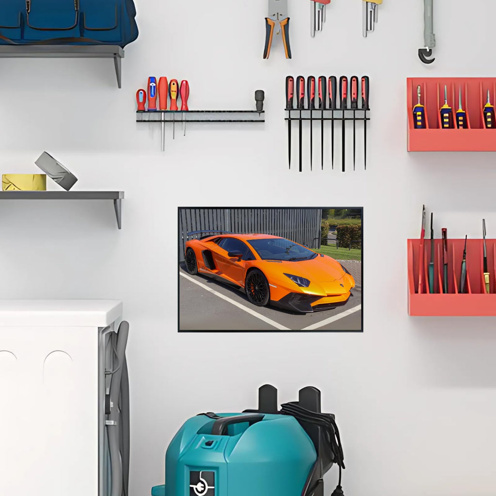 Blessed Posters Lamborghini Aventador Poster – Exotic Luxury Supercar Wall Art Print for Garage Office Bedroom Living Room Décor – Automotive Gift