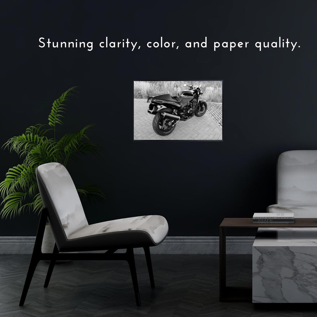 Triumph Speed Triple T300b Motorcycle Poster - Sportbike Wall Decor for Garage, Living Room or Man Cave