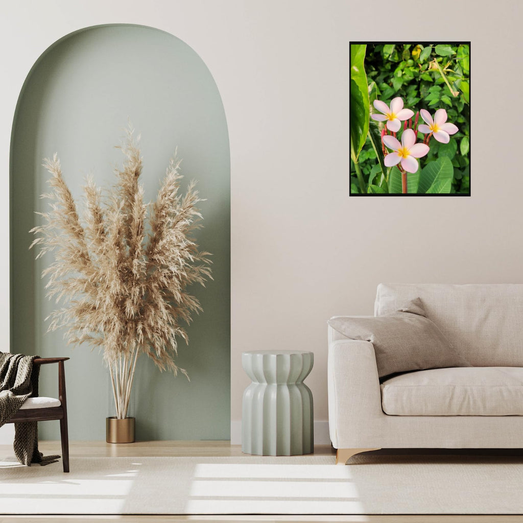 Plumeria Wall Art Poster – Tropical Flower Artwork for Home Decor, Botanical Print for Living Room, Bedroom, Office, Modern Floral Aesthetic
