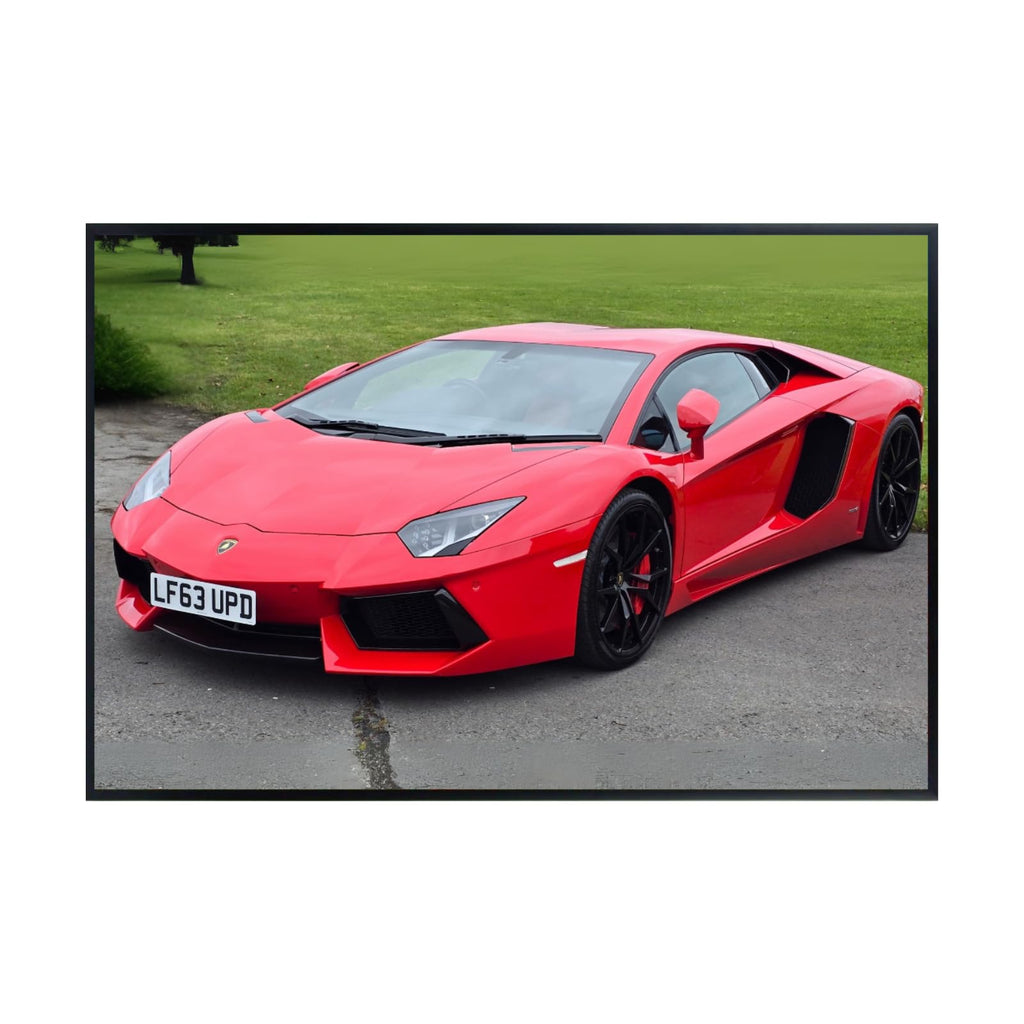 Blessed Posters Lamborghini Aventador SVJ Poster – Exotic Luxury Supercar Wall Art Print for Garage Office Bedroom Living Room Décor – Automotive Gift