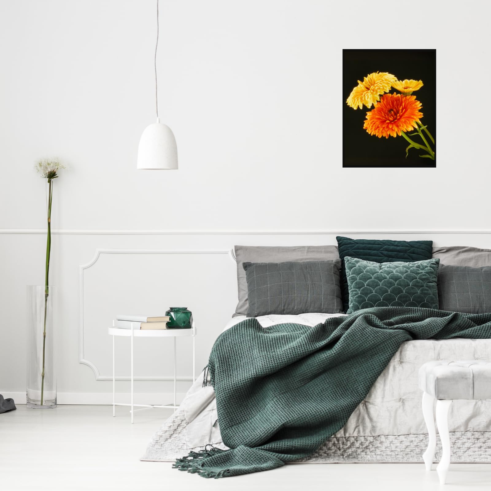 Calendula Botanical Poster – Vintage Floral Wall Art for Home Decor, Nature Illustration Art Print, Aesthetic Botanical Artwork