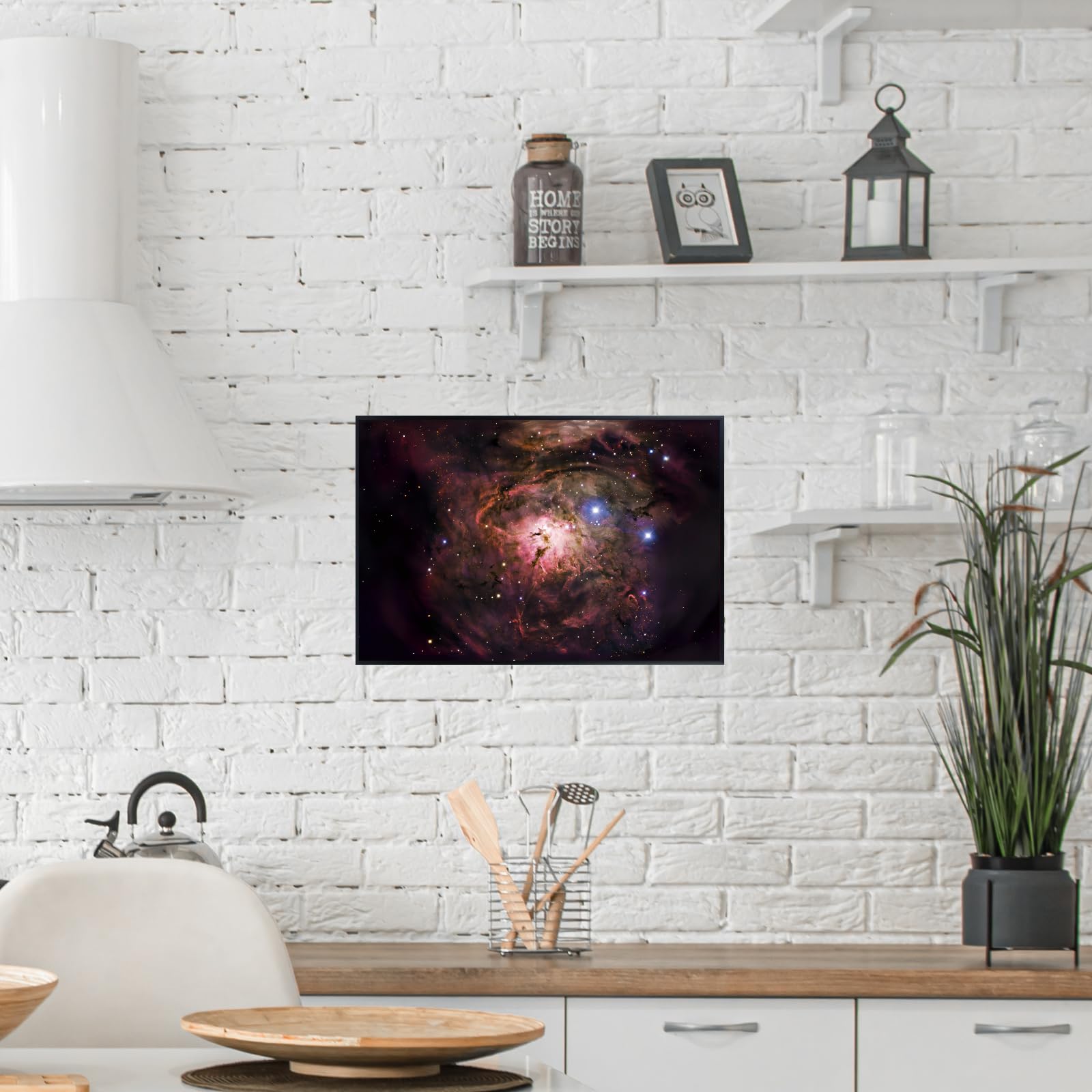 Blessed Posters Lagoon Nebula Poster – Galaxy Space Wall Art Print – Astronomy Photography Artwork for Bedroom Living Room Home Office Decor