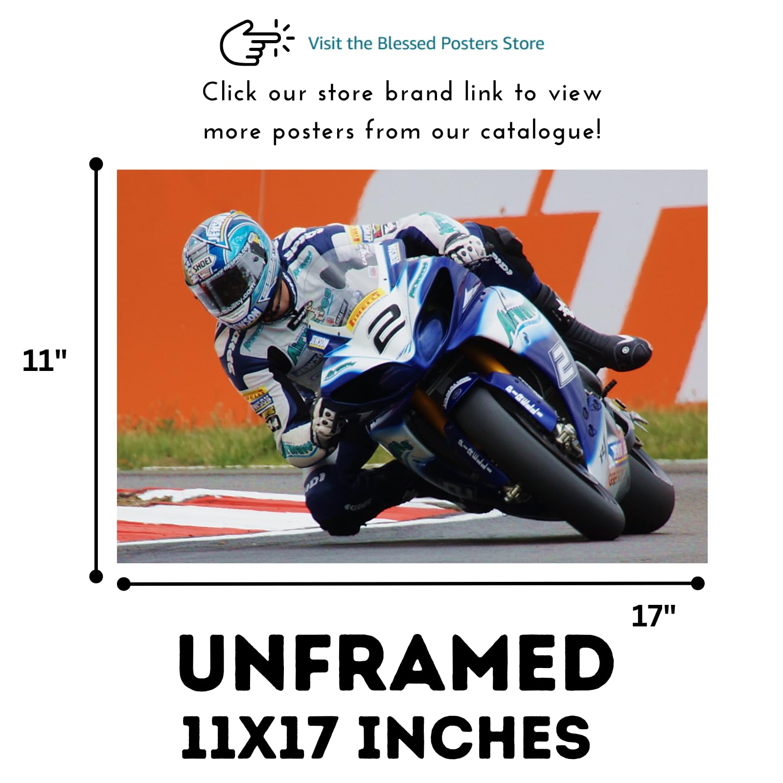 Yamaha R1 Poster – Sport Motor Bike Wall Art for Riders, Office or Garage Decor