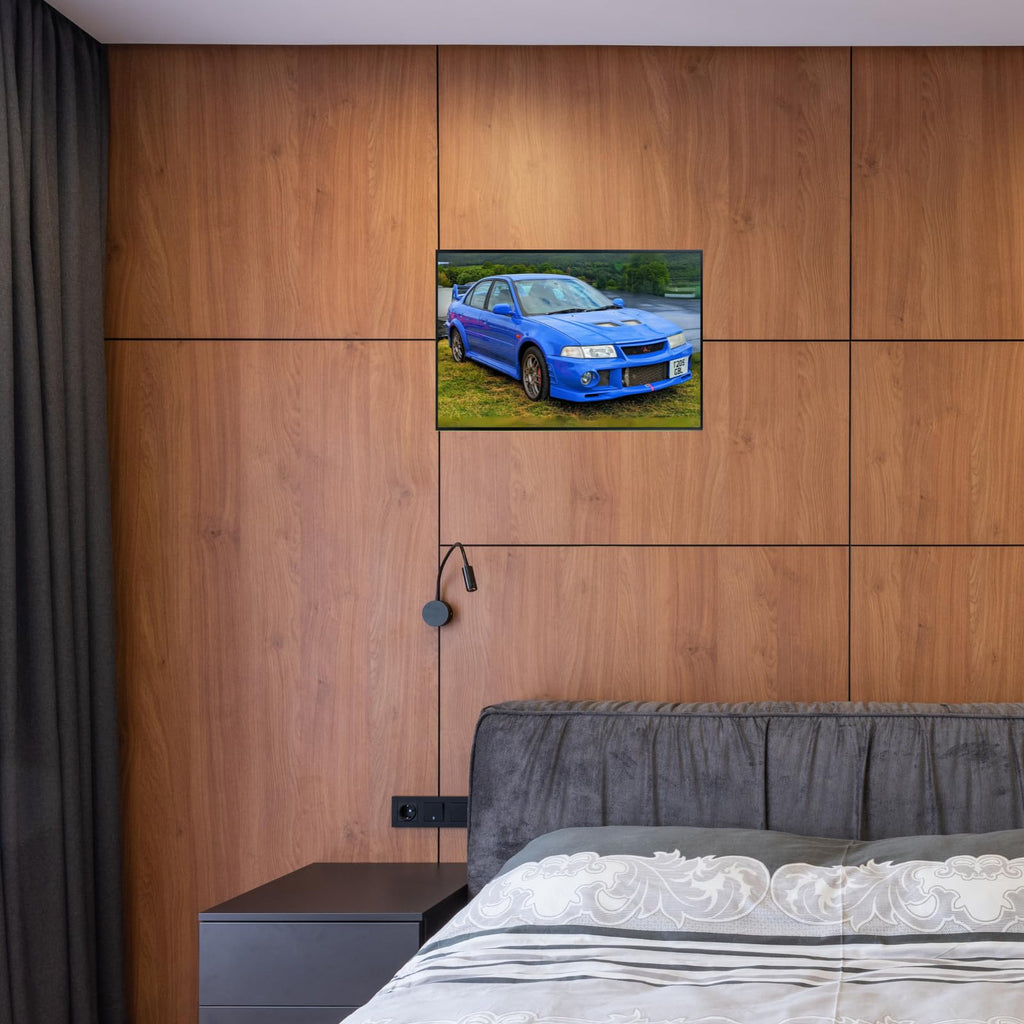 Blessed Posters Mitsubishi Lancer Evolution VI Wall Poster – Legendary JDM Performance Car Art for Garage Bedroom Office or Living Room – Collector Tuner Decor