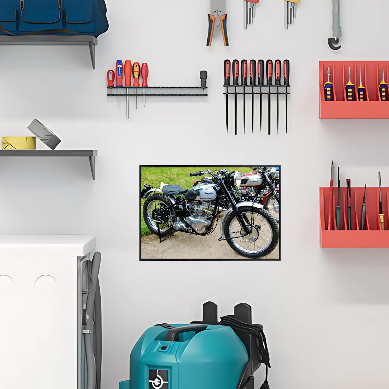 Triumph 6T Thunderbird Poster - Classic Motorcycle Wall Art for Garage, Office, Home