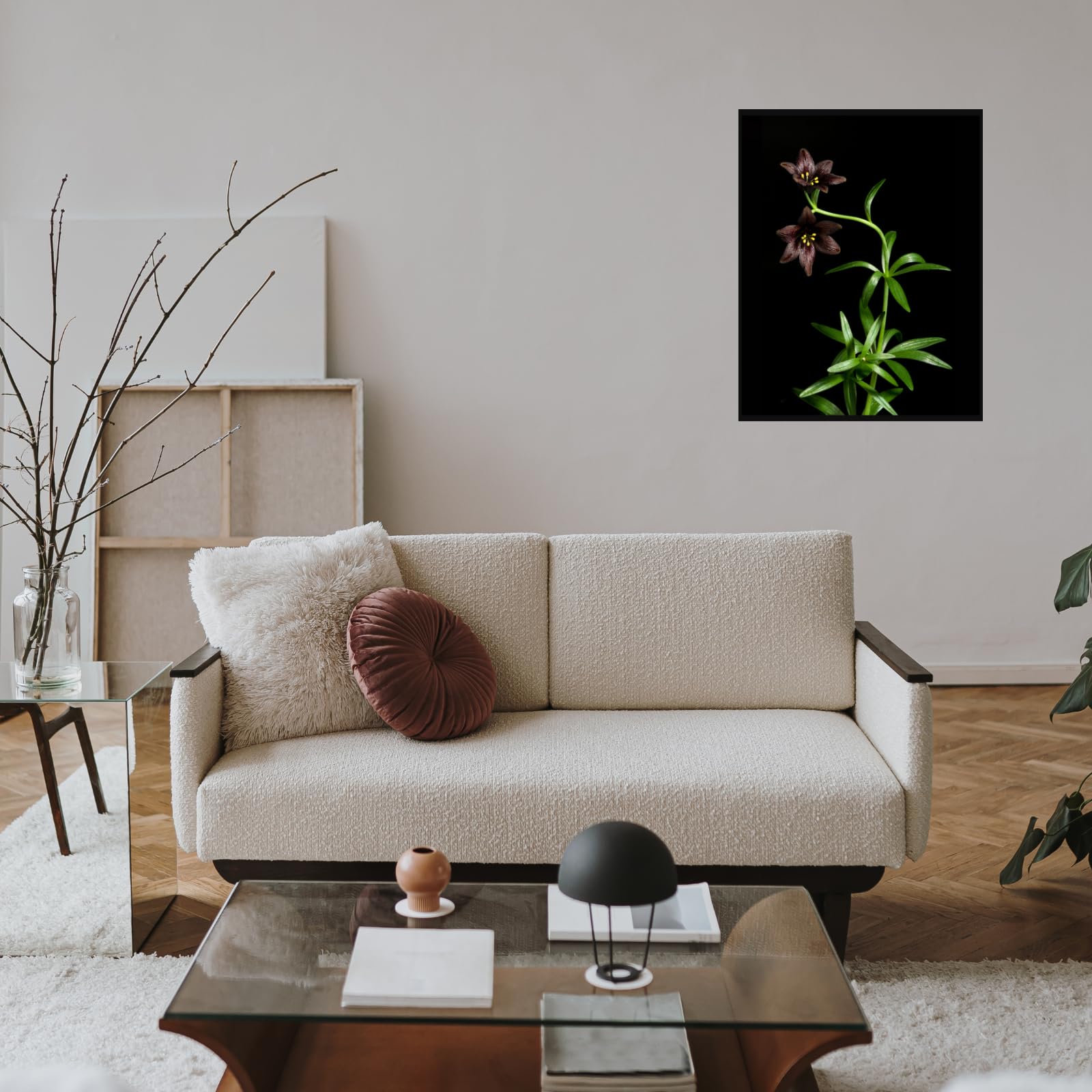 Kamchatka Lily Wall Art Poster – Botanical Fritillaria Camschatcensis Flower Print Home Decor