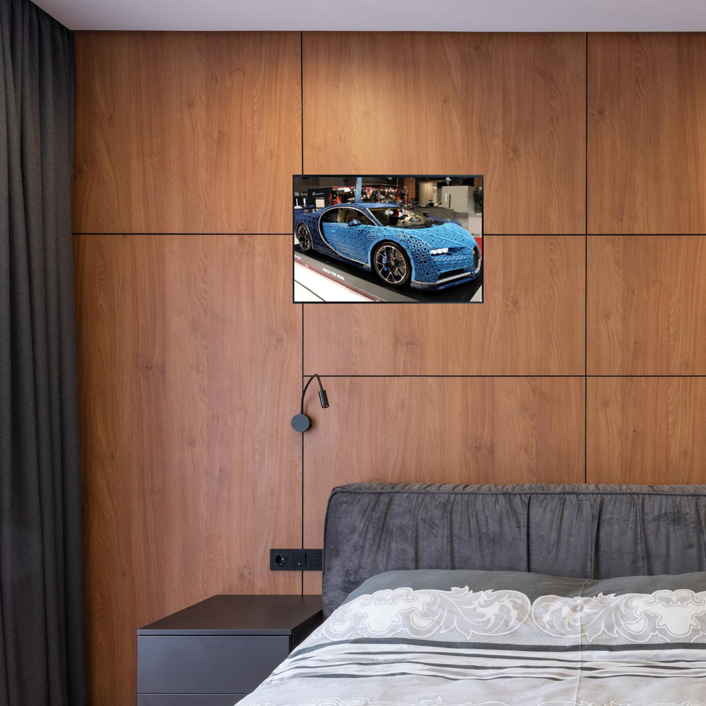 Blessed Posters Bugatti Chiron Poster – Luxury Super Sports Car Wall Art Print – Iconic Automotive Poster for Garage Office Bedroom Living Room