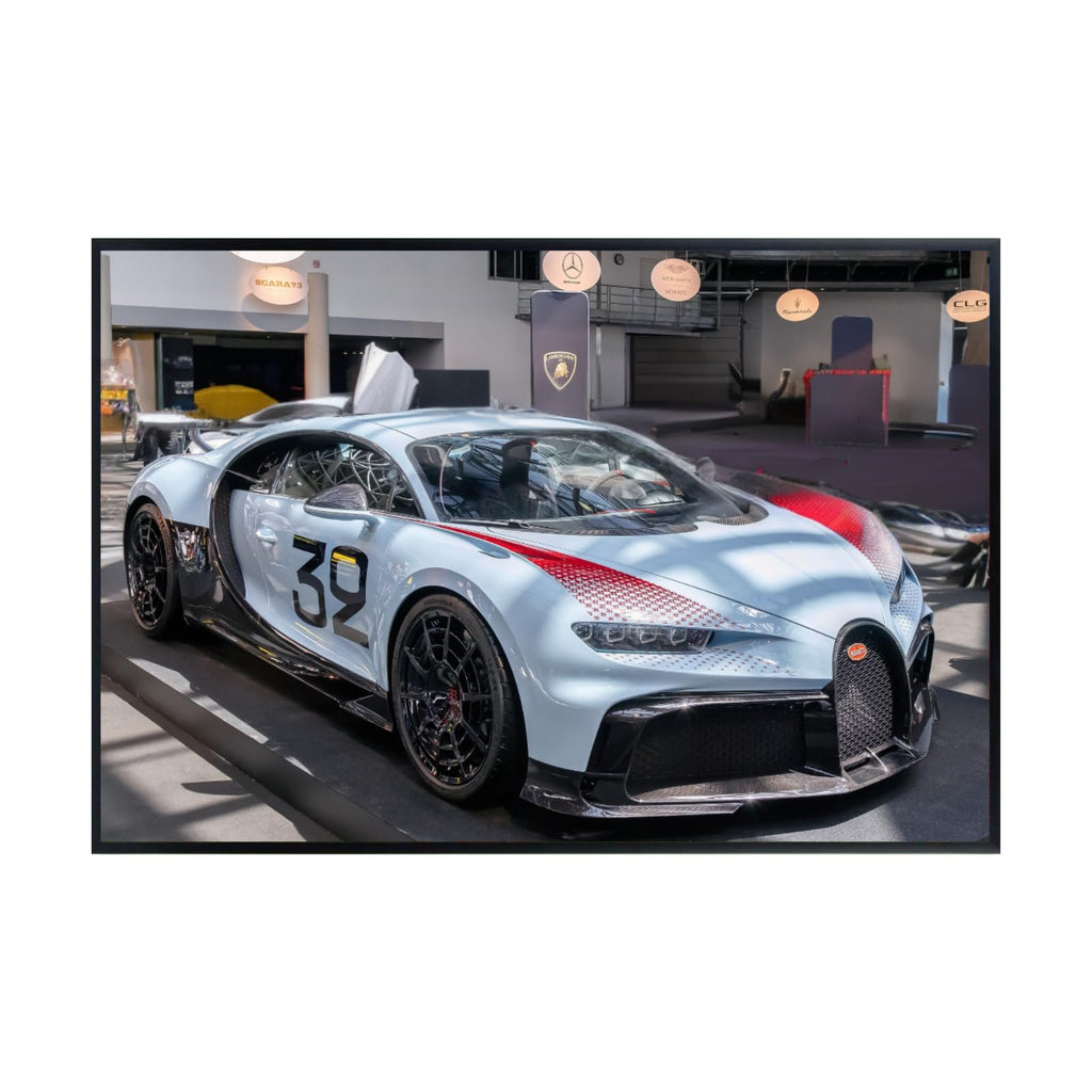 Blessed Posters Bugatti Chiron Wall Art – Modern Supercar Poster for Garage, Office, or Living Room – Luxury Hypercar Print – Automotive Art Gift for Car Collectors