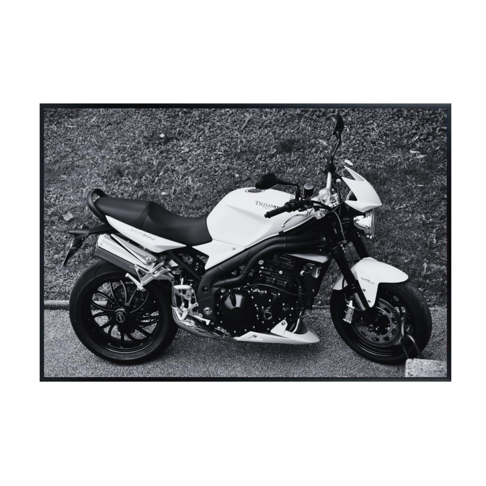 Triumph Speed Triple Motorcycle Poster - Sportbike Wall Art Print for Garage, Office or Living Room