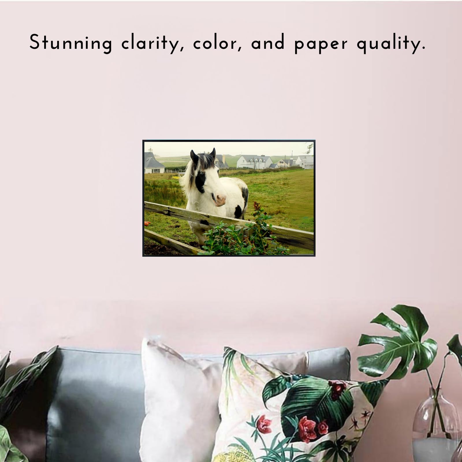White Horse Poster – Elegant Wildlife Wall Art Print for Bedroom, Living Room, Office, Home or Study Décor