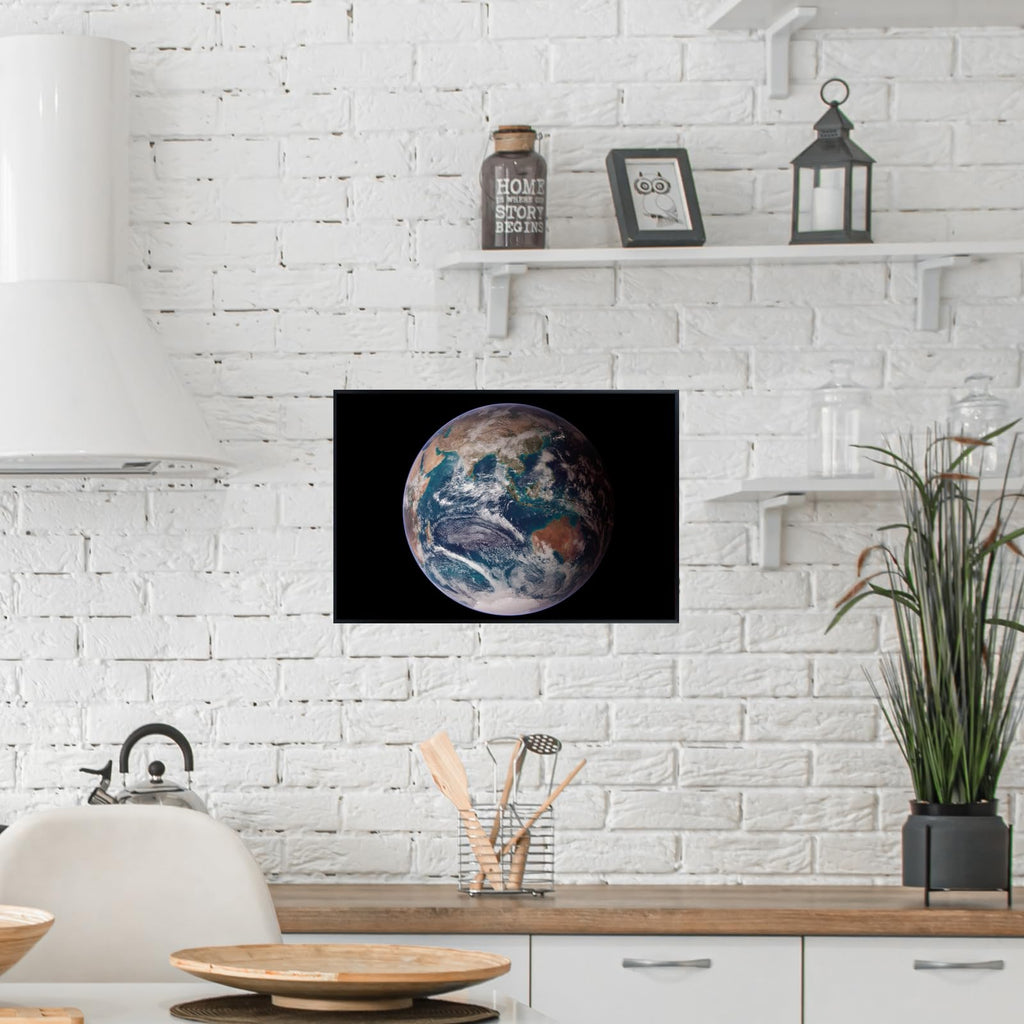 Blessed Posters Blue Marble Eastern Hemisphere Poster – Earth from Space Wall Art Print for Home Office Bedroom Decor – Astronomy Photography Planet Artwork
