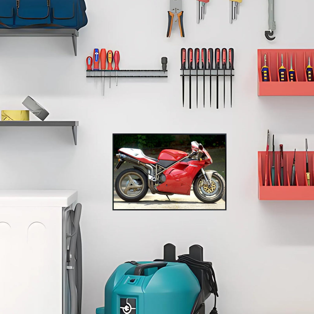 Ducati 916 SPS Motorcycle Poster - Sport Bike Wall Art for Garage, Office, or Man Cave Gift for Riders and Collectors