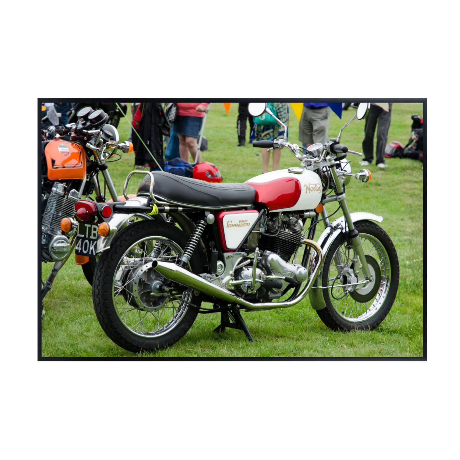 Norton Commando Motorcycle Poster – Vintage Bike Wall Art Print for Garage, Office, or Man Cave