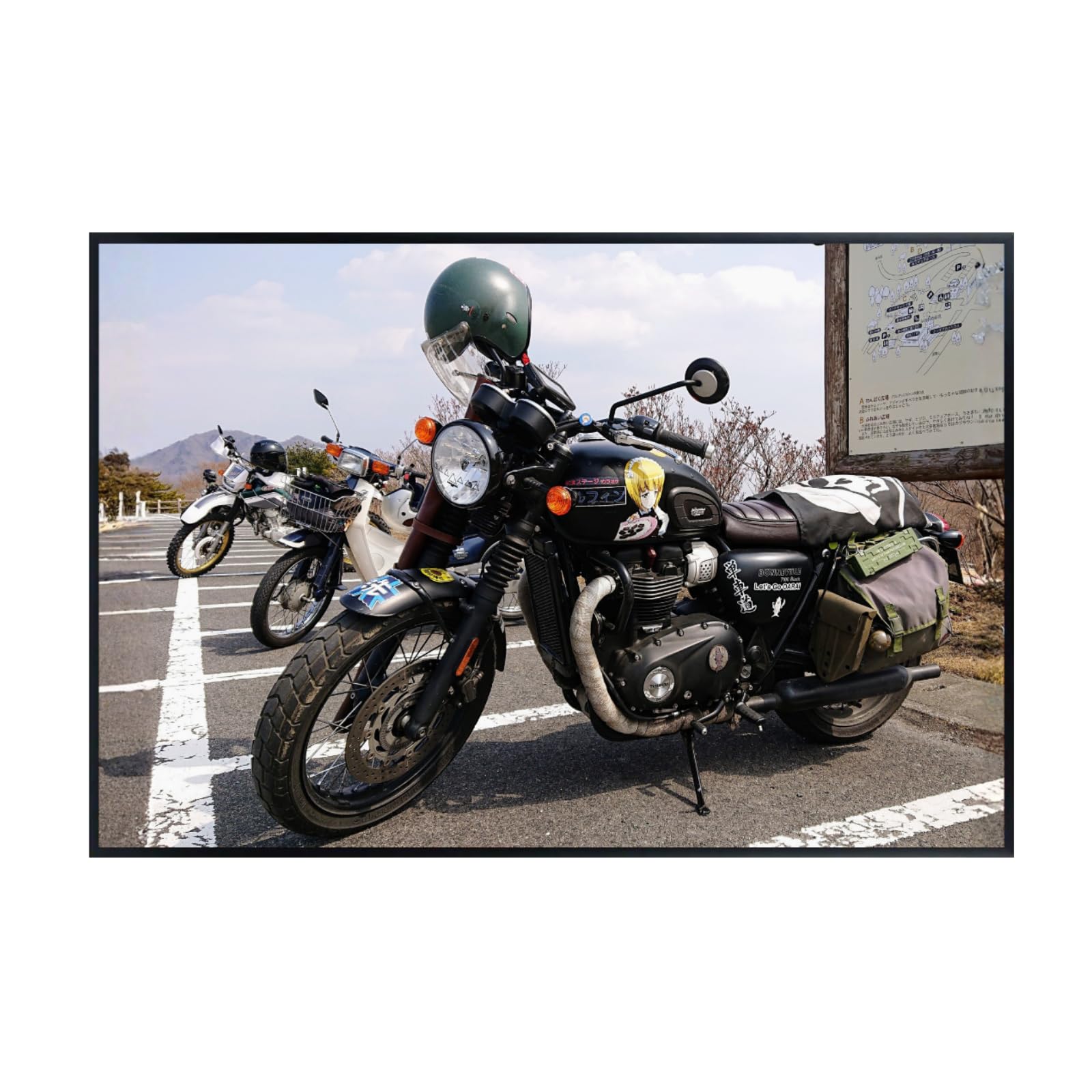 Triumph Bonneville T100 Wall Art – Vintage Motorcycle Poster for Garage, Office, or Man Cave