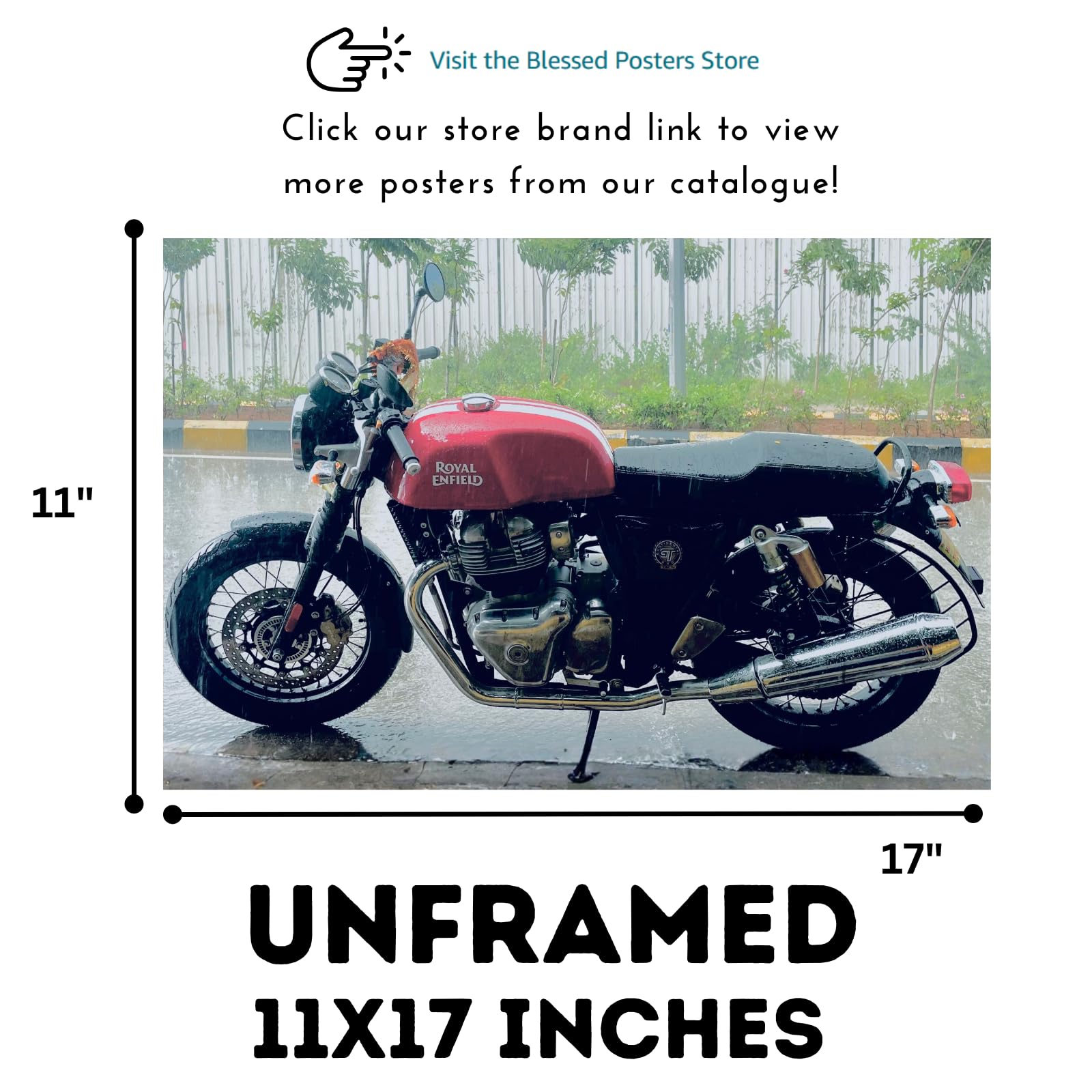 Royal Enfield Continental GT 650 Wall Poster – Modern Motorcycle Decor for Home, Garage, Man Cave