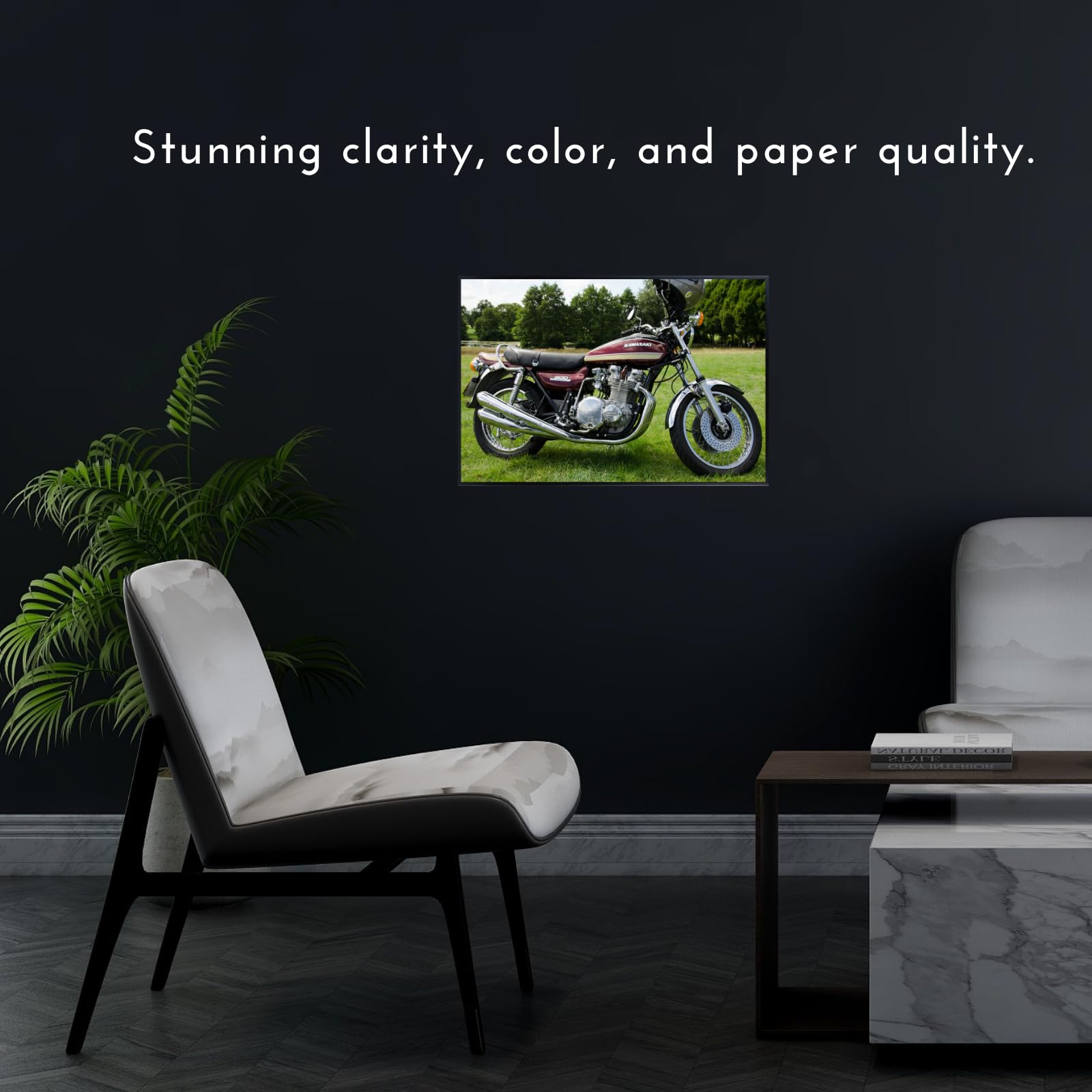 Kawasaki Z1 Motorcycle Poster - Vintage Bike Wall Art Print for Garage, Office, or Man Cave