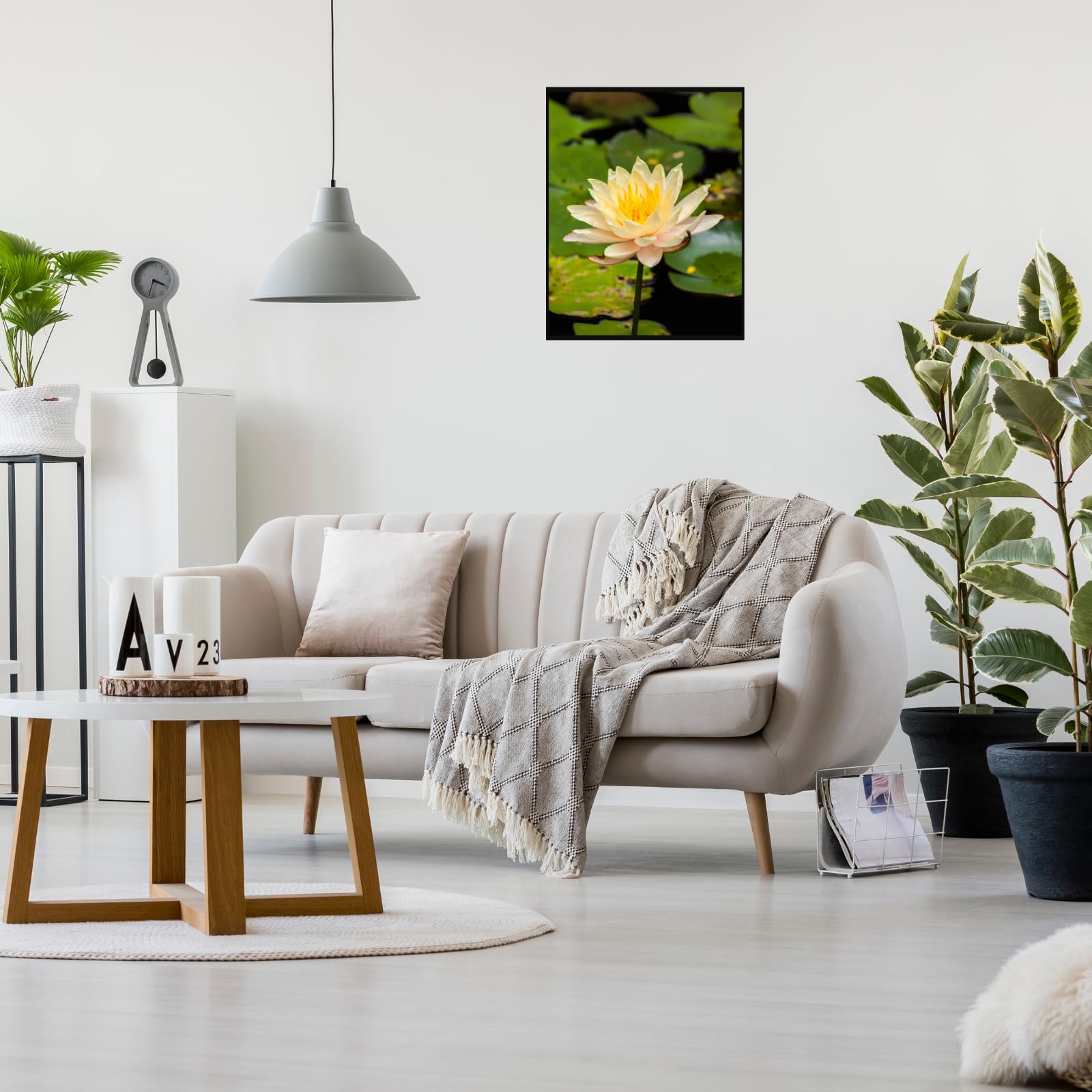 Yellow Water Lily Wall Art Poster – Botanical Flower Print for Home Decor, Nature Artwork for Living Room, Bedroom, Office