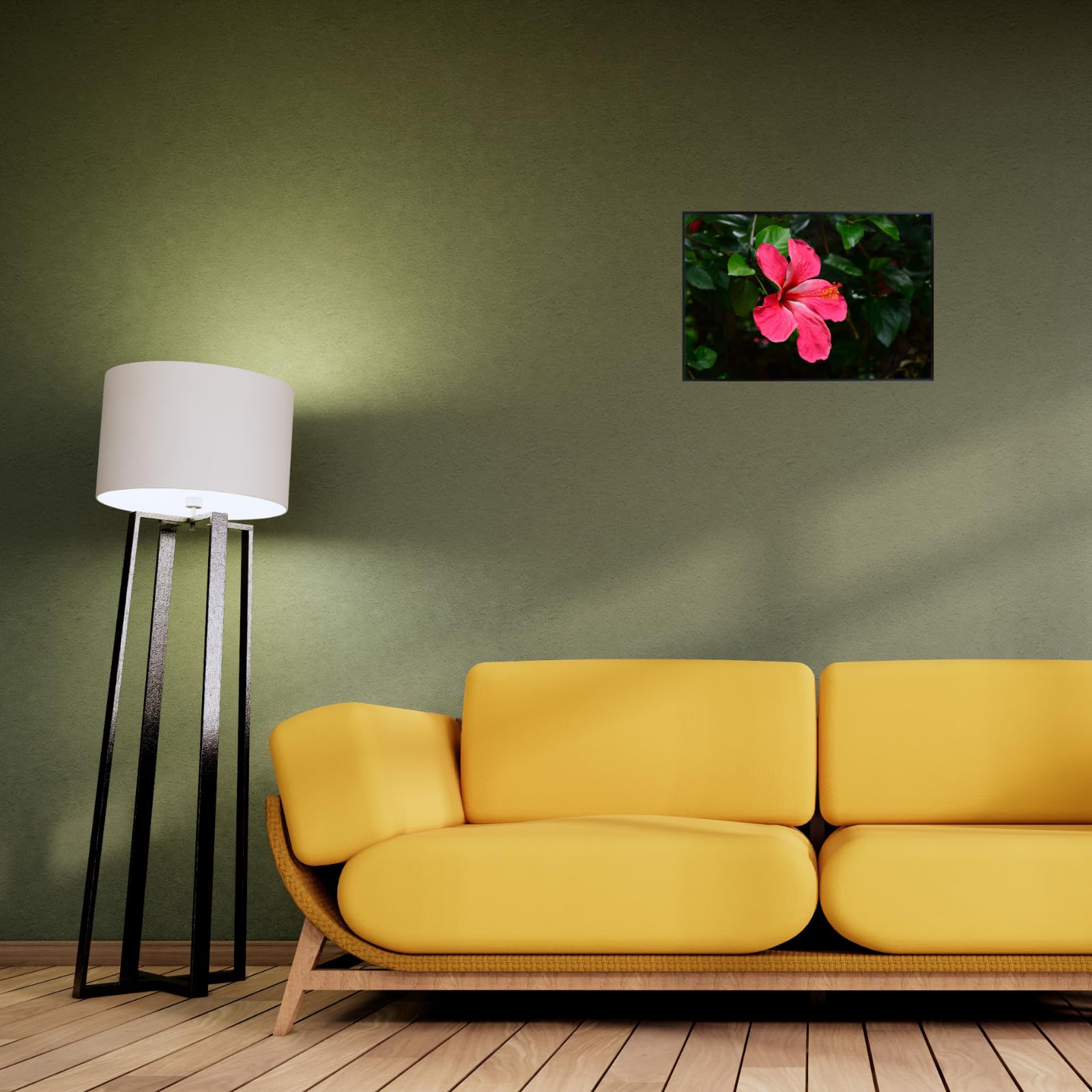 Hibiscus Flower Poster – Botanical Wall Art Print for Home Decor, Living Room, Bedroom, or Office – Elegant Floral Nature Artwork