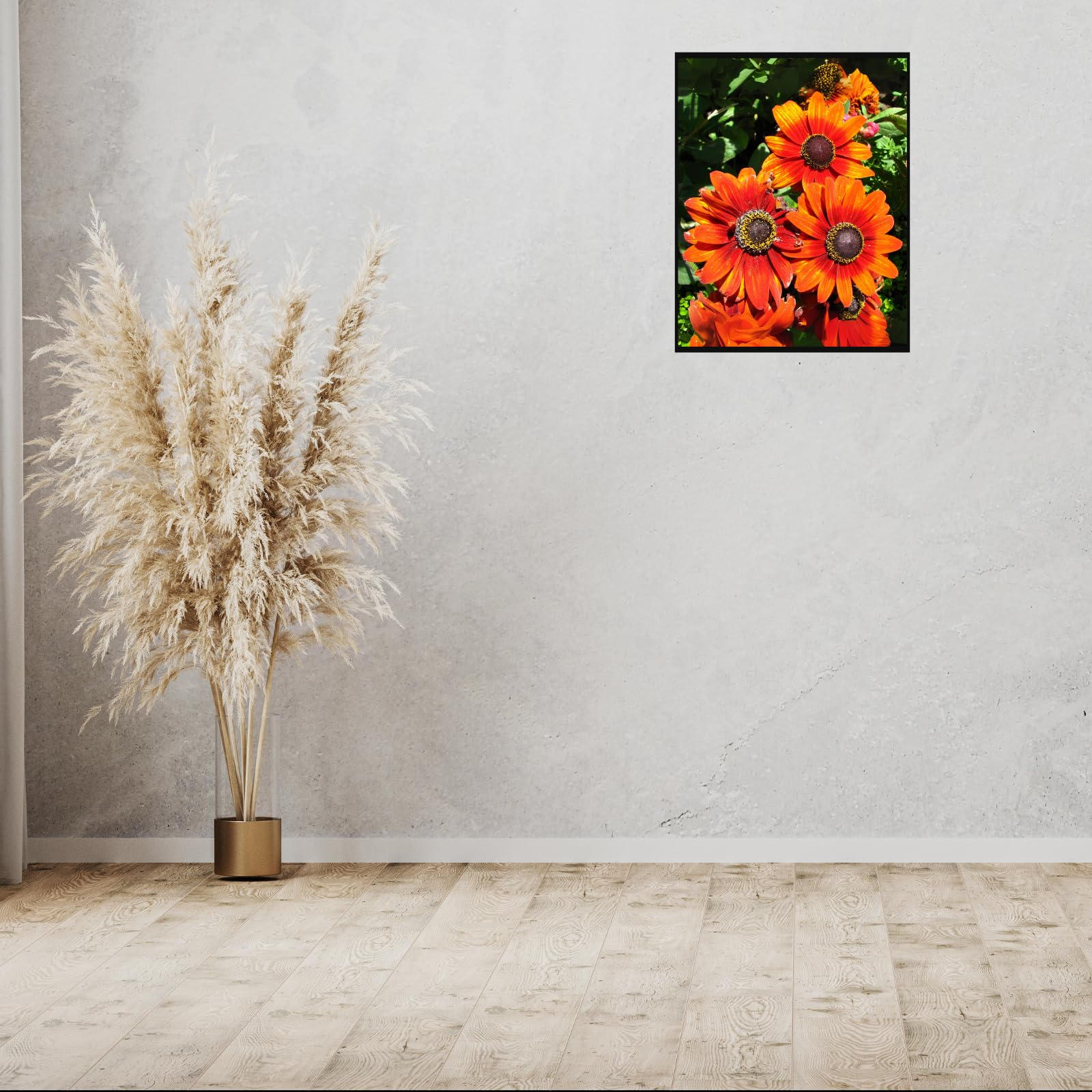 Rudbeckia Fulgida Wildflower Wall Art Poster – Botanical Home Decor Print of Brown Eyed Susan Flower