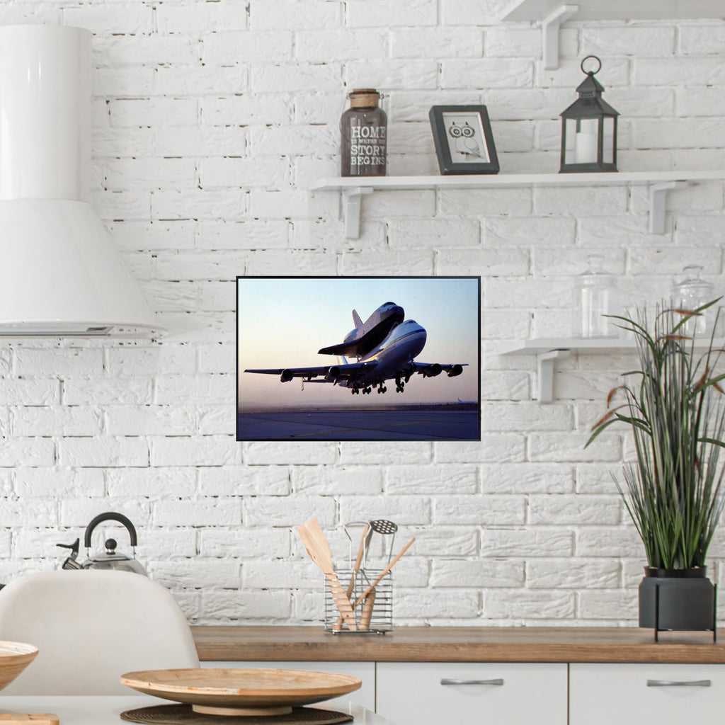 Blessed Posters 747 Shuttle Carrier Aircraft No 911 Poster – Galaxy Wall Art Print for Home Office Bedroom Decor – Space Photography Artwork
