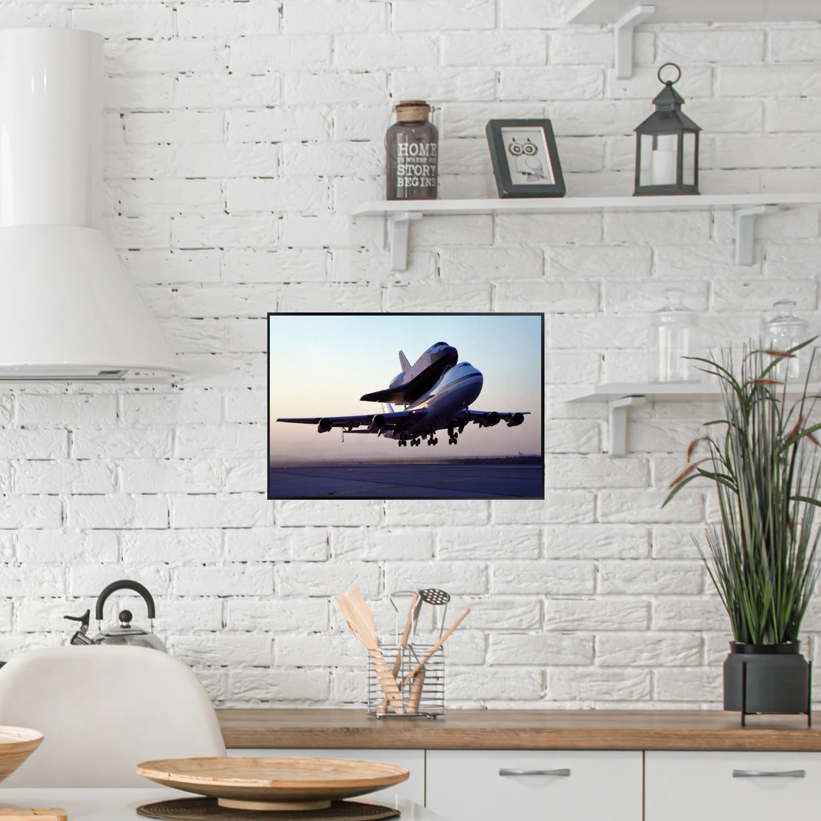 Blessed Posters 747 Shuttle Carrier Aircraft No 911 Poster – Galaxy Wall Art Print for Home Office Bedroom Decor – Space Photography Artwork